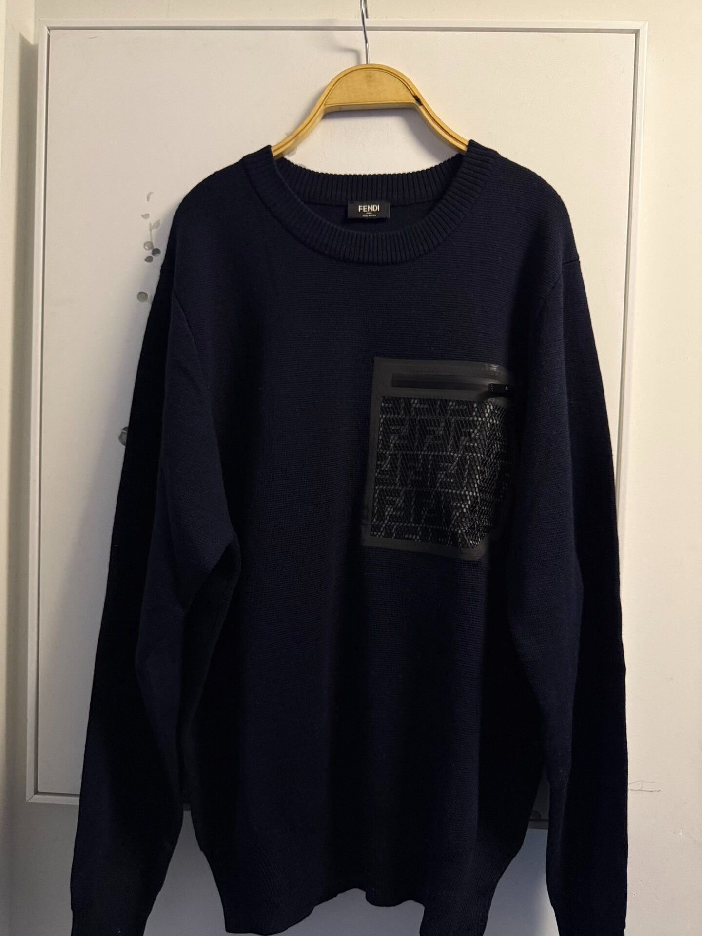 Fendi Fendi Pocket Detail Long Sleeve Sweater Size US L / EU 52-54 / 3 - 4 Thumbnail