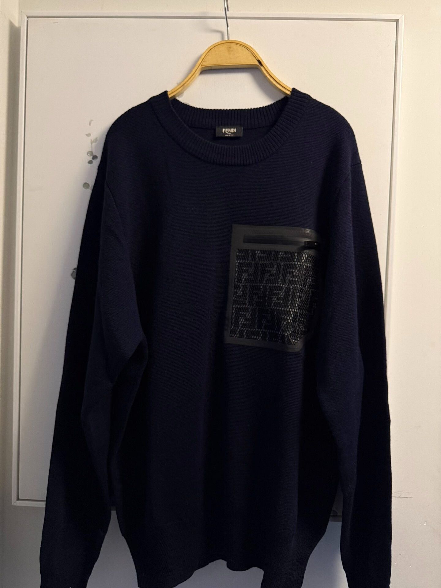 Fendi Fendi Pocket Detail Long Sleeve Sweater Size US L / EU 52-54 / 3 - 2 Thumbnail