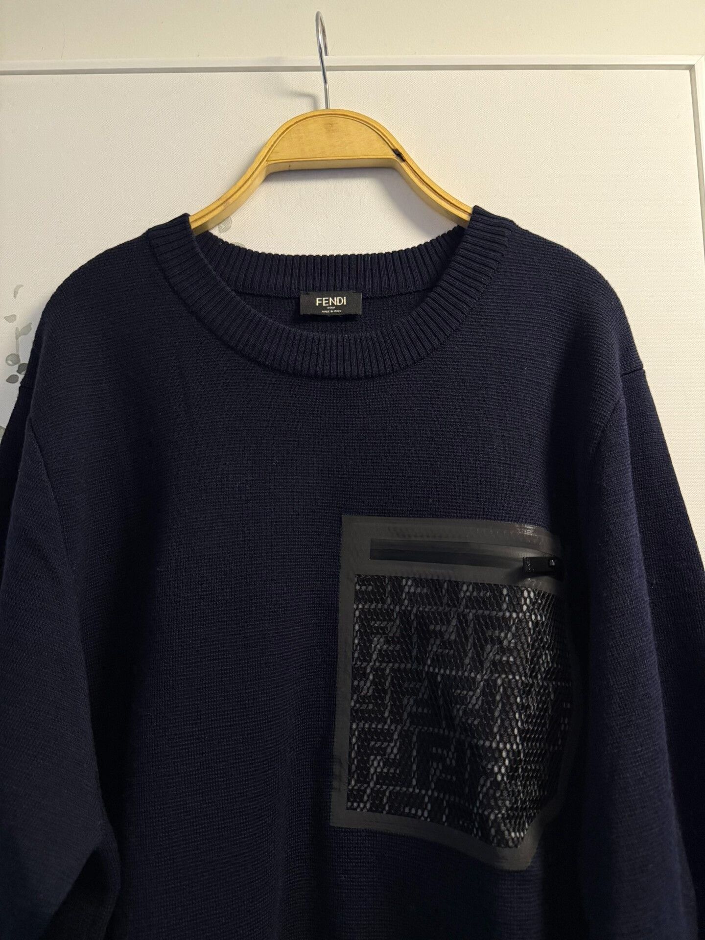 Fendi Fendi Pocket Detail Long Sleeve Sweater Size US L / EU 52-54 / 3 - 5 Thumbnail