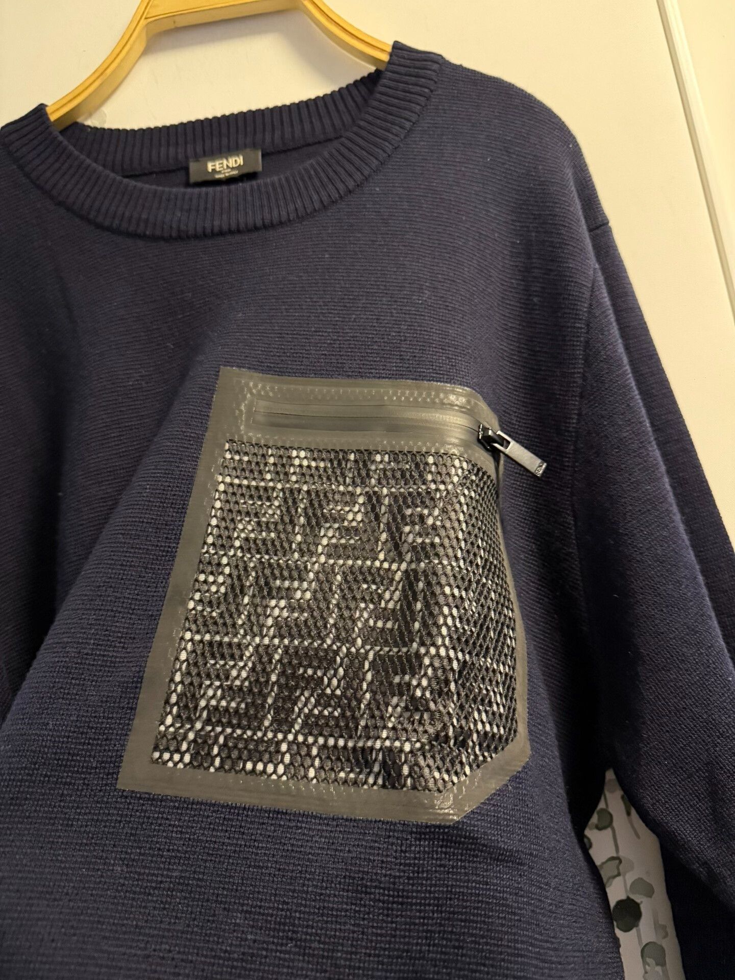 Fendi Fendi Pocket Detail Long Sleeve Sweater Size US L / EU 52-54 / 3 - 7 Thumbnail