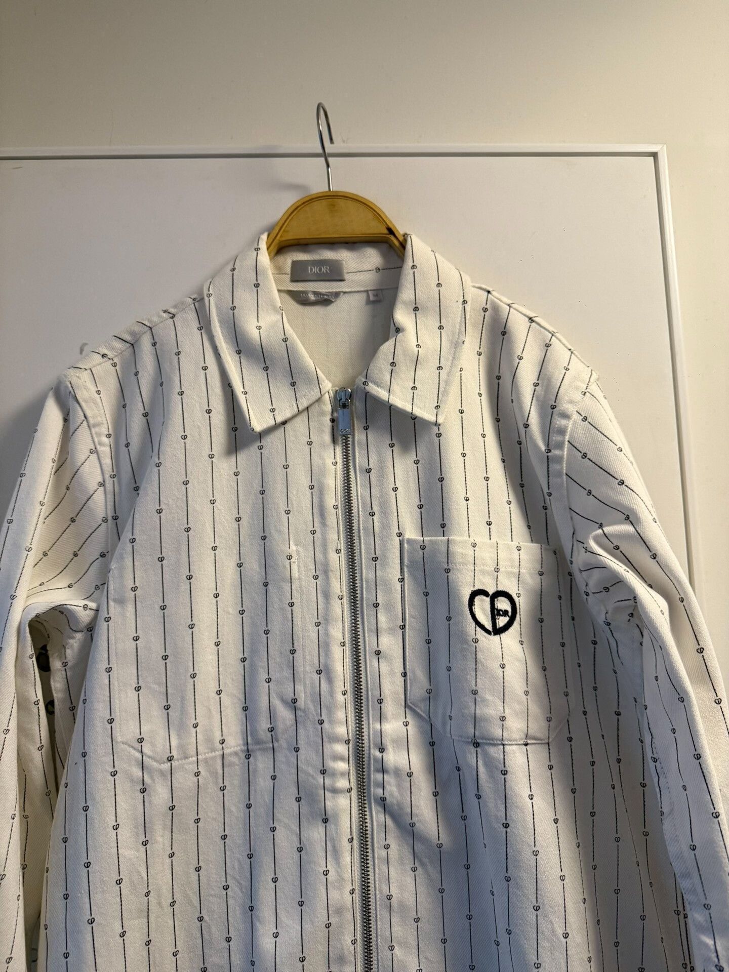 Dior Dior Embroidered Striped Denim Jacket Size US S / EU 44-46 / 1 - 5 Thumbnail