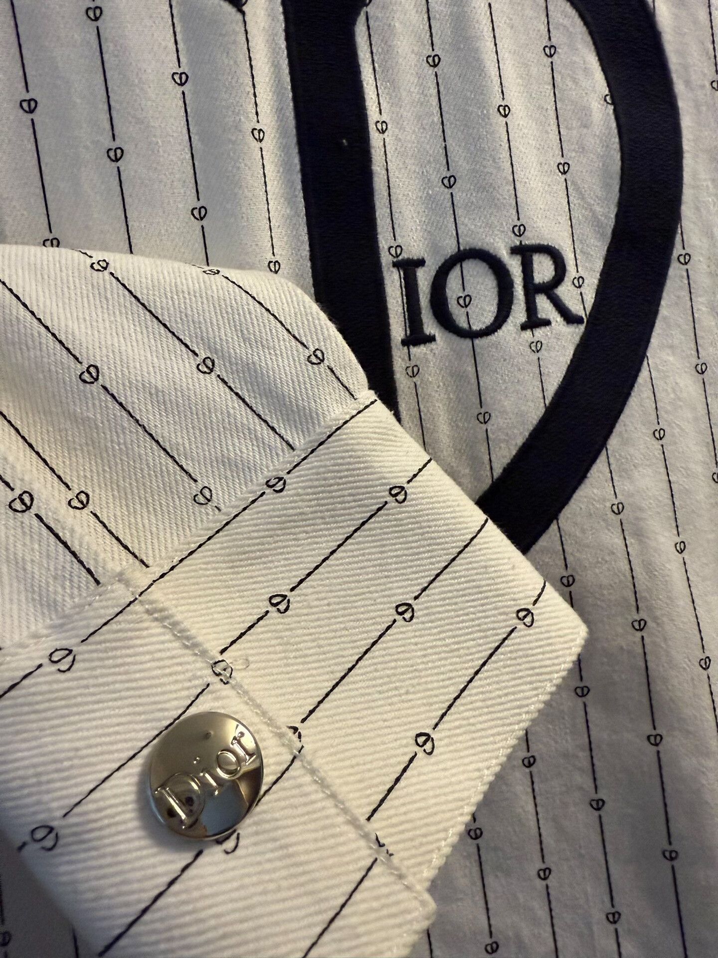 Dior Dior Embroidered Striped Denim Jacket Size US S / EU 44-46 / 1 - 6 Thumbnail