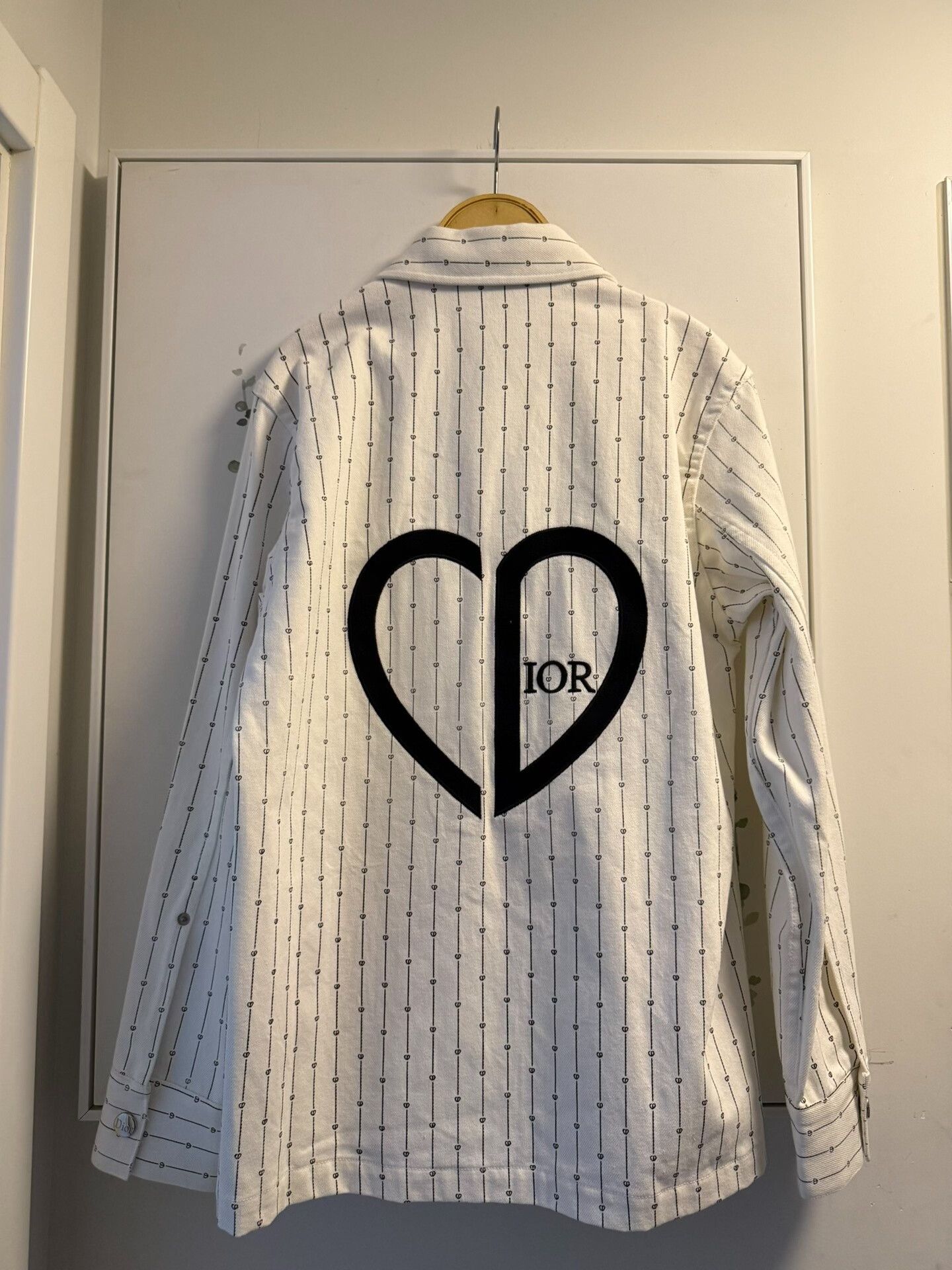 Dior Dior Embroidered Striped Denim Jacket Size US S / EU 44-46 / 1 - 2 Thumbnail
