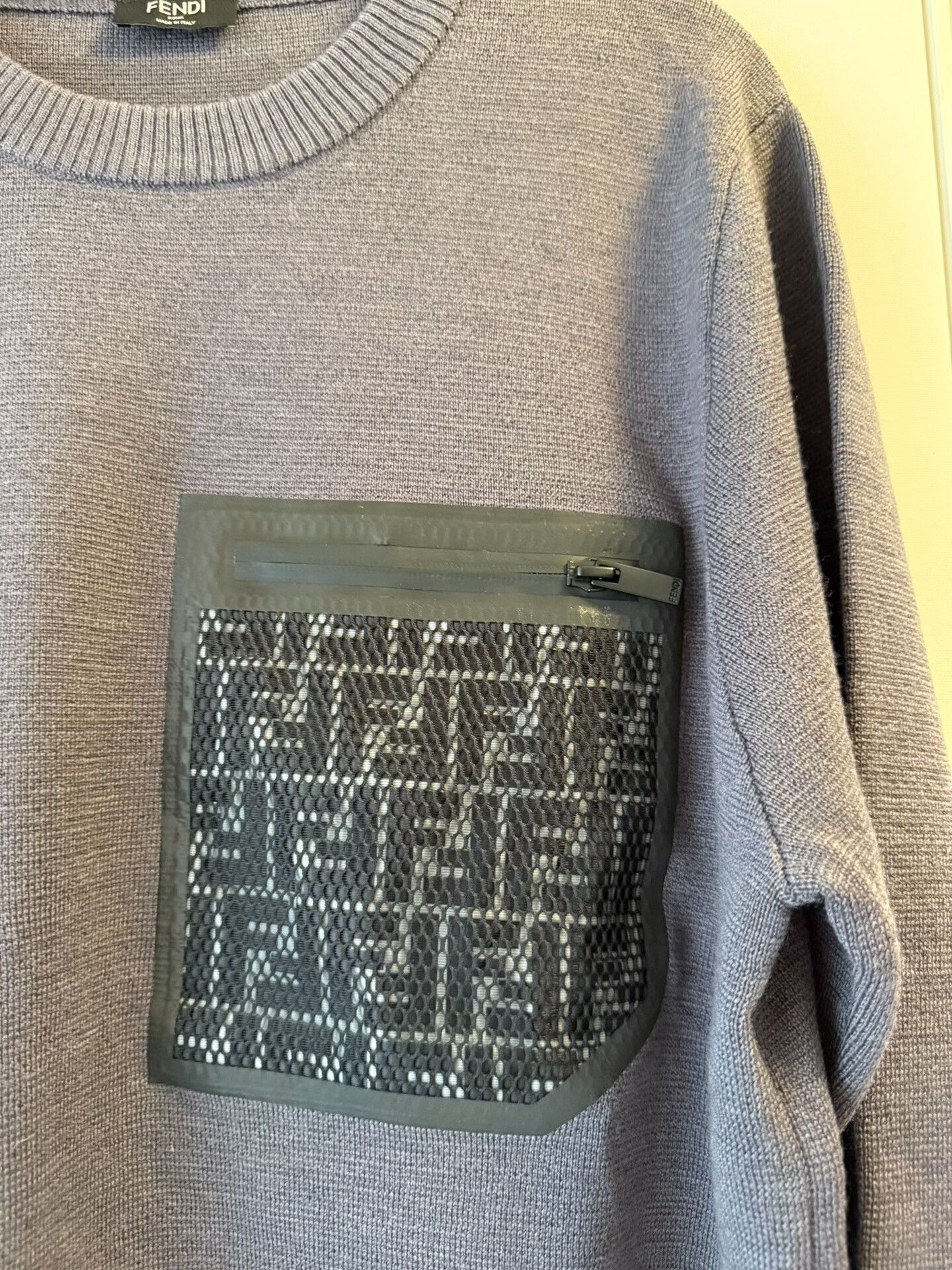 Fendi Fendi Pocket Decorative Long Sleeve Sweater Size US L / EU 52-54 / 3 - 6 Thumbnail