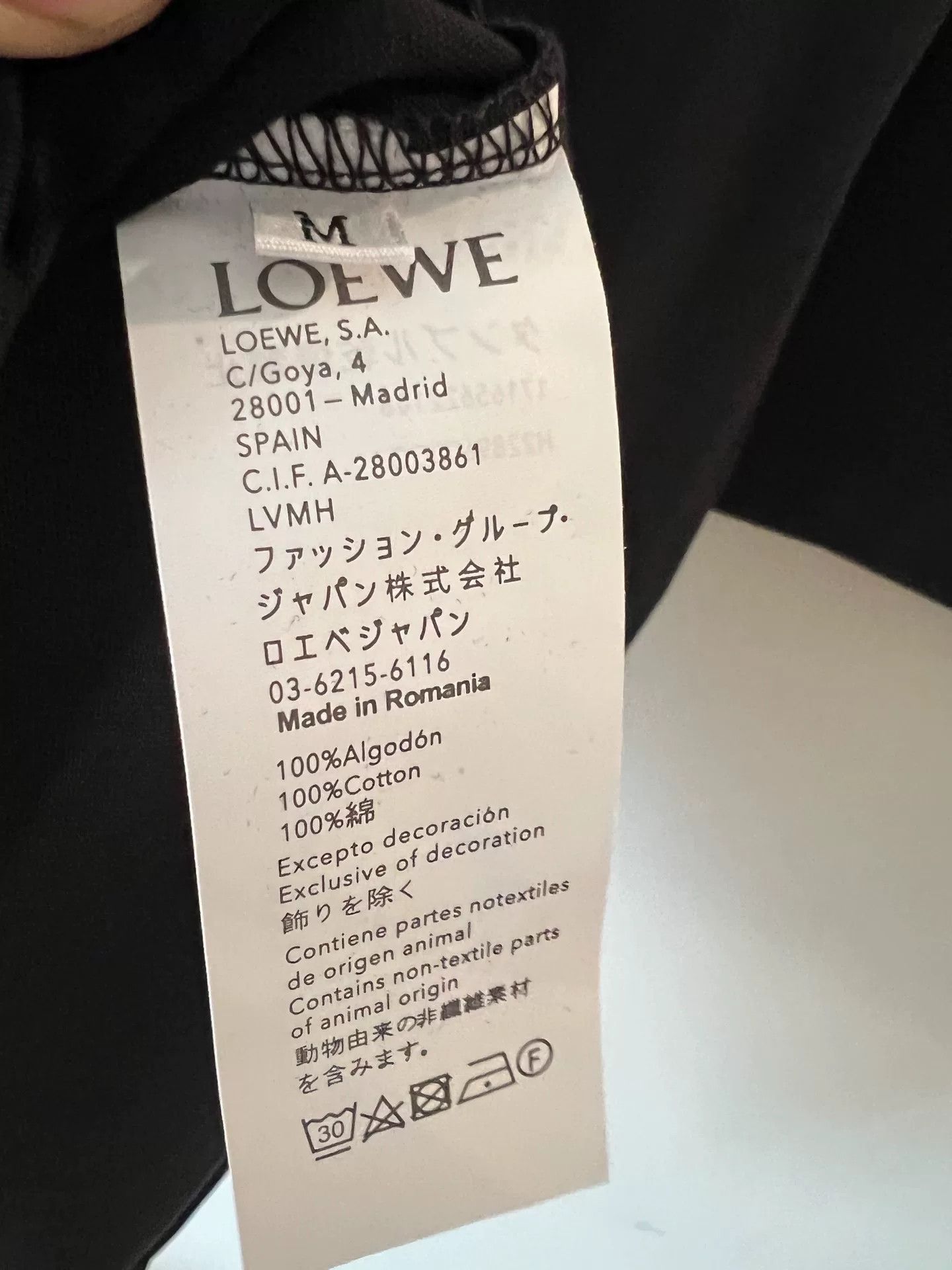 Loewe Loewe Men's Embroidered T-Shirt M Size Size US M / EU 48-50 / 2 - 6 Thumbnail