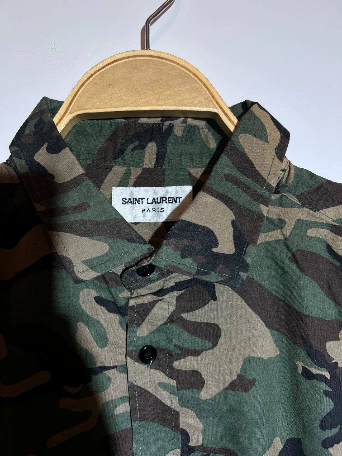 Saint Laurent Paris Saint Laurent Camouflage Shirt for Men and Women Size US M / EU 48-50 / 2 - 5 Thumbnail
