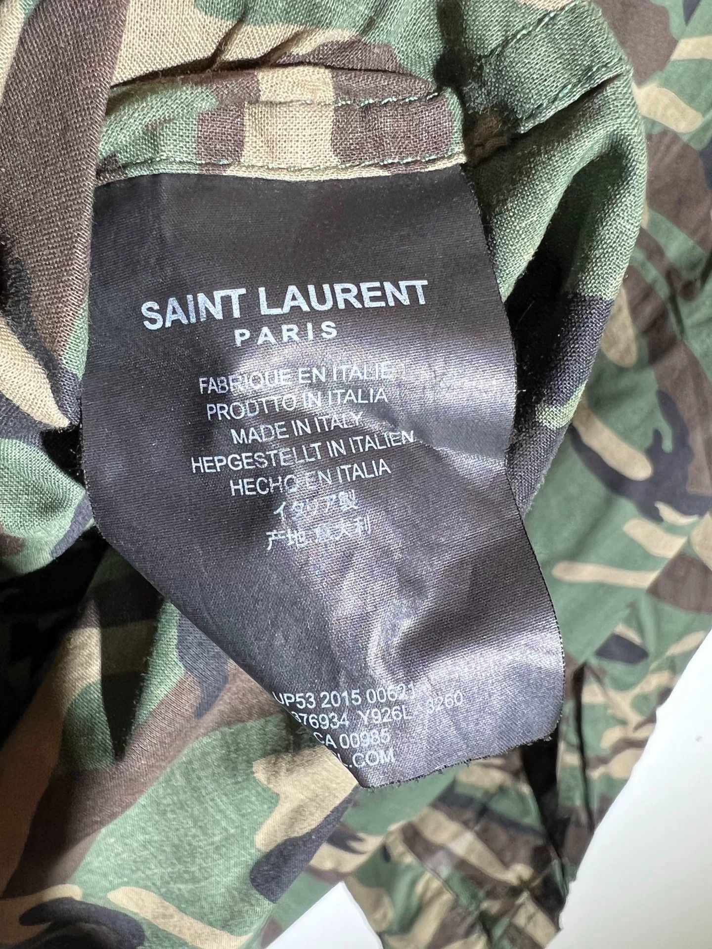 Saint Laurent Paris Saint Laurent Camouflage Shirt for Men and Women Size US M / EU 48-50 / 2 - 6 Thumbnail