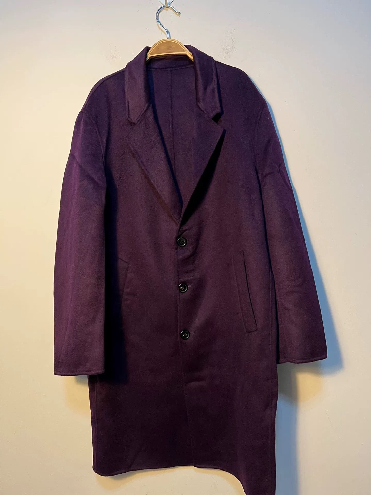 Acne Studios Acne Studios Purple Cashmere Coat Size US M / EU 48-50 / 2 - 3 Thumbnail