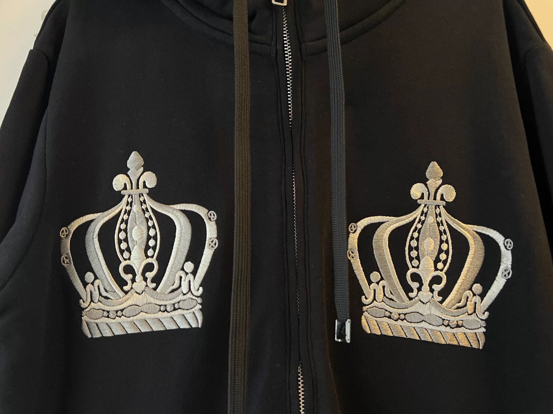 Dolce & Gabbana Dolce&Gabbana Black Crown Hoodie Jacket Size US L / EU 52-54 / 3 - 5 Thumbnail