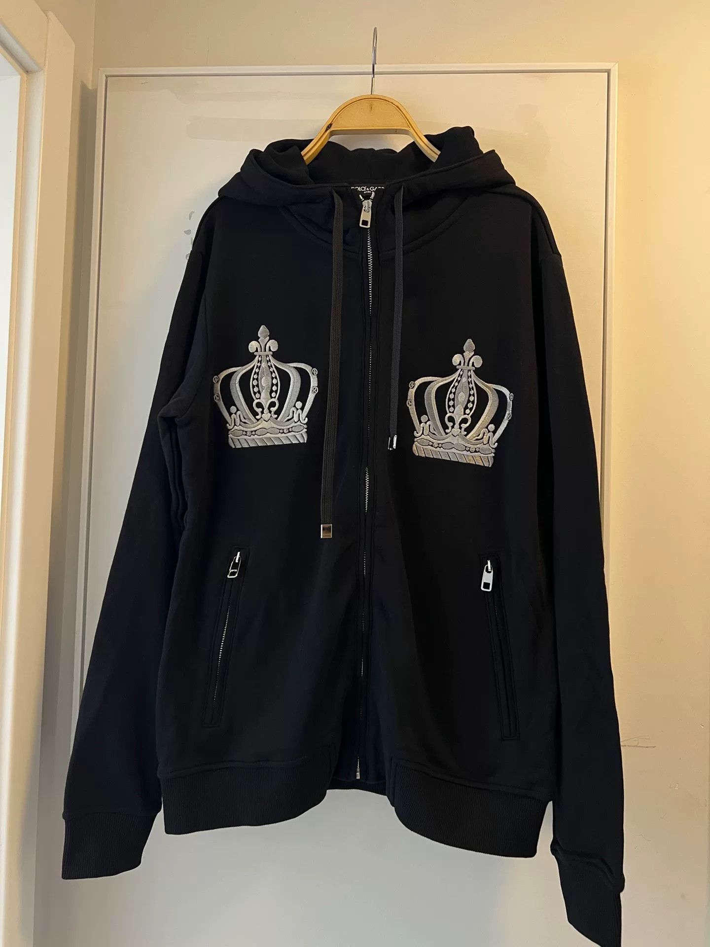 Dolce & Gabbana Dolce&Gabbana Black Crown Hoodie Jacket Size US L / EU 52-54 / 3 - 3 Thumbnail
