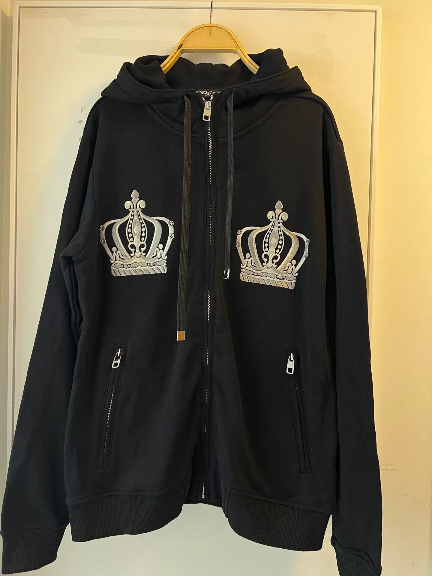 Dolce & Gabbana Dolce&Gabbana Black Crown Hoodie Jacket Size US L / EU 52-54 / 3 - 4 Thumbnail