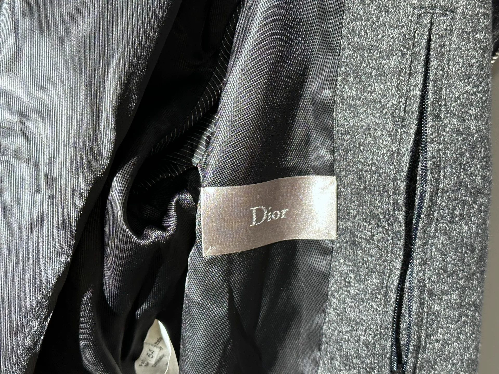 Dior Dior Men's Wool Coat in Dark Gray Size US L / EU 52-54 / 3 - 7 Thumbnail