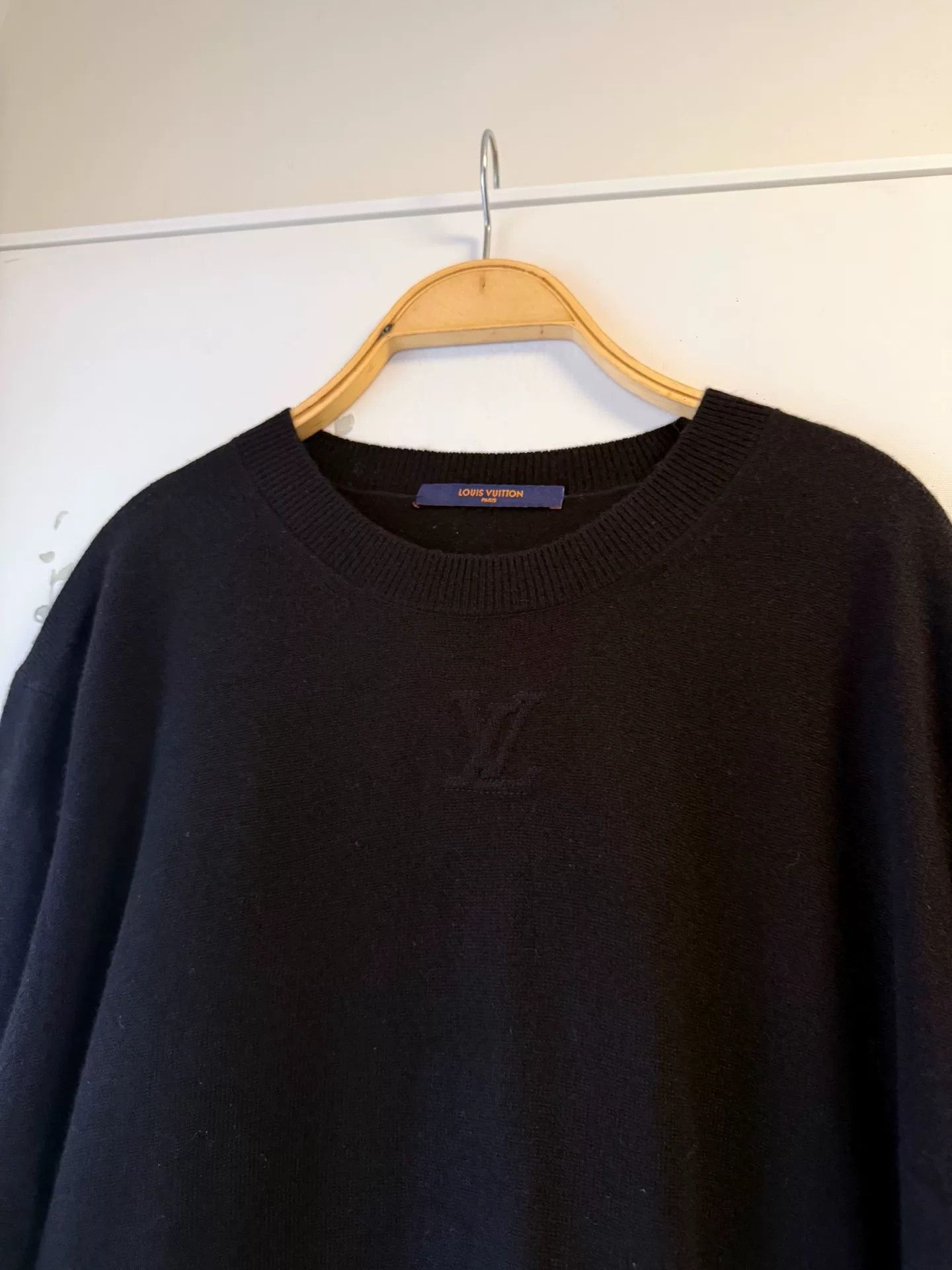 Louis Vuitton Louis Vuitton Black Cashmere Knit Sweater Size US XL / EU 56 / 4 - 2 Thumbnail