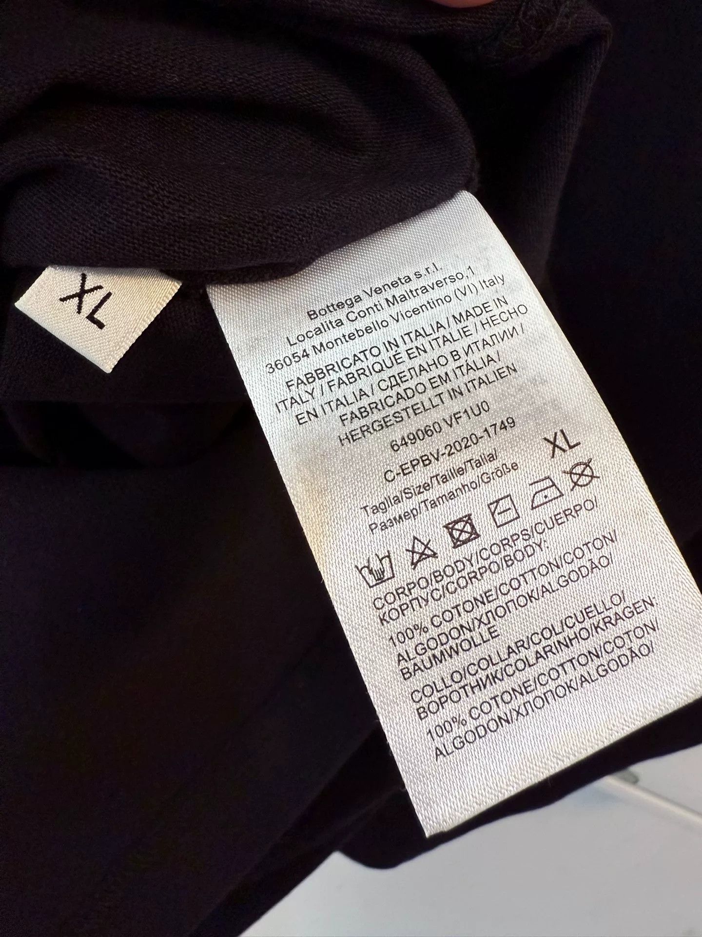 Bottega Veneta Bottega Veneta Men's Black T-Shirt Size US XL / EU 56 / 4 - 7 Thumbnail