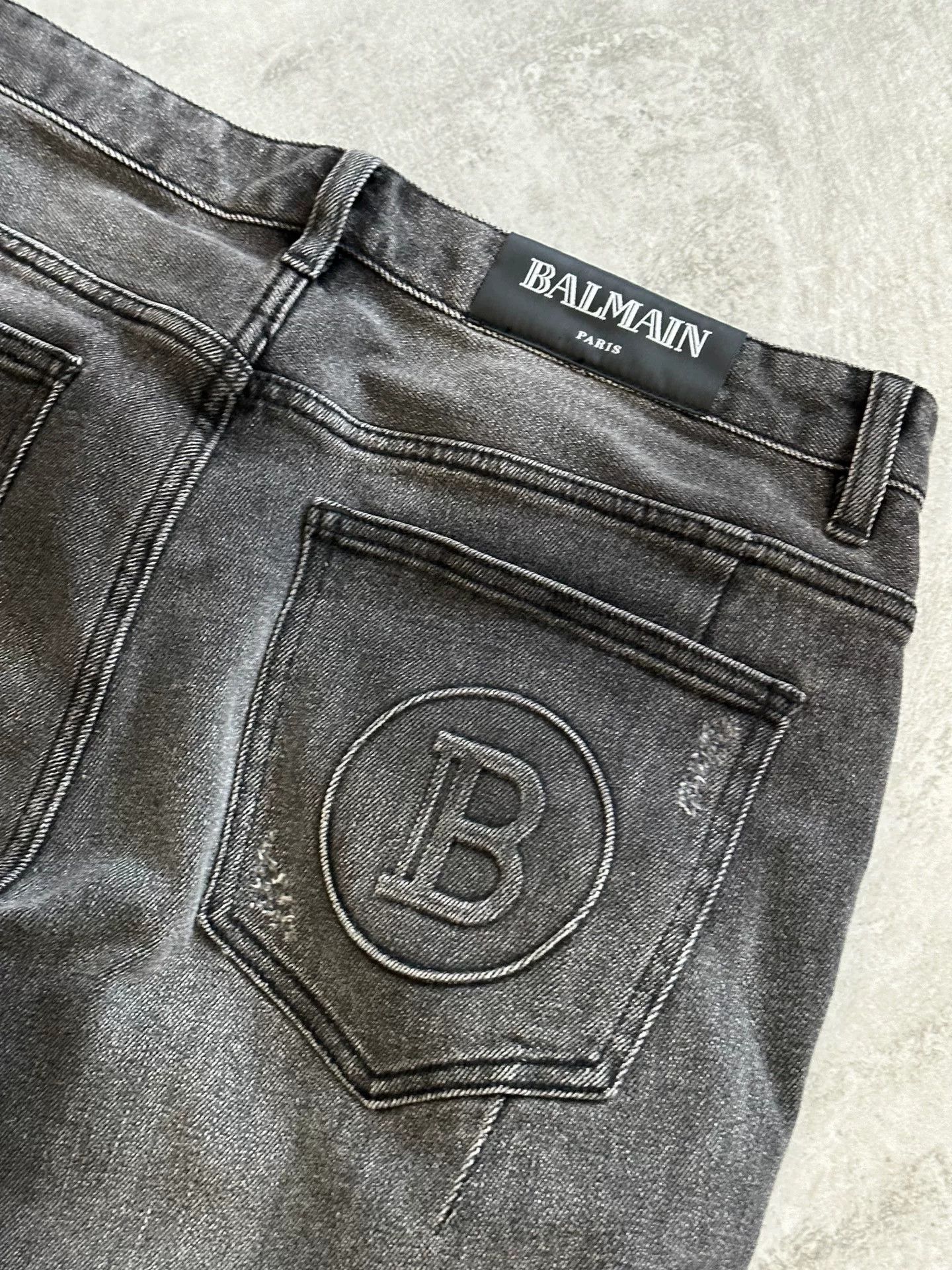 Balmain Balmain Men's Classic Gray Jeans Size US 34 / EU 50 - 3 Thumbnail