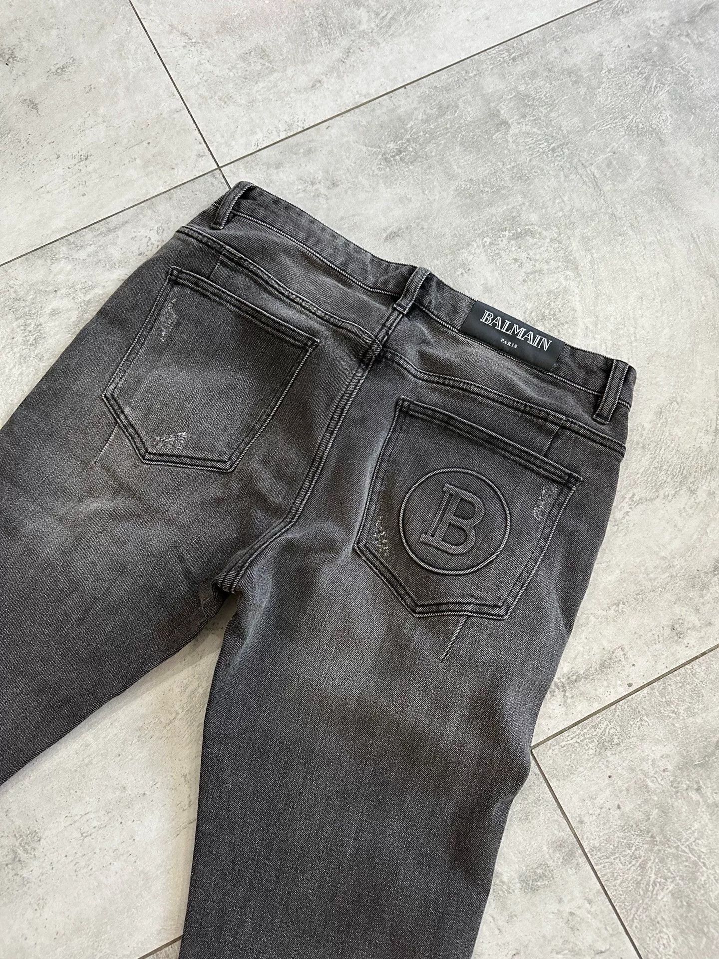 Balmain Balmain Men's Classic Gray Jeans Size US 34 / EU 50 - 4 Thumbnail