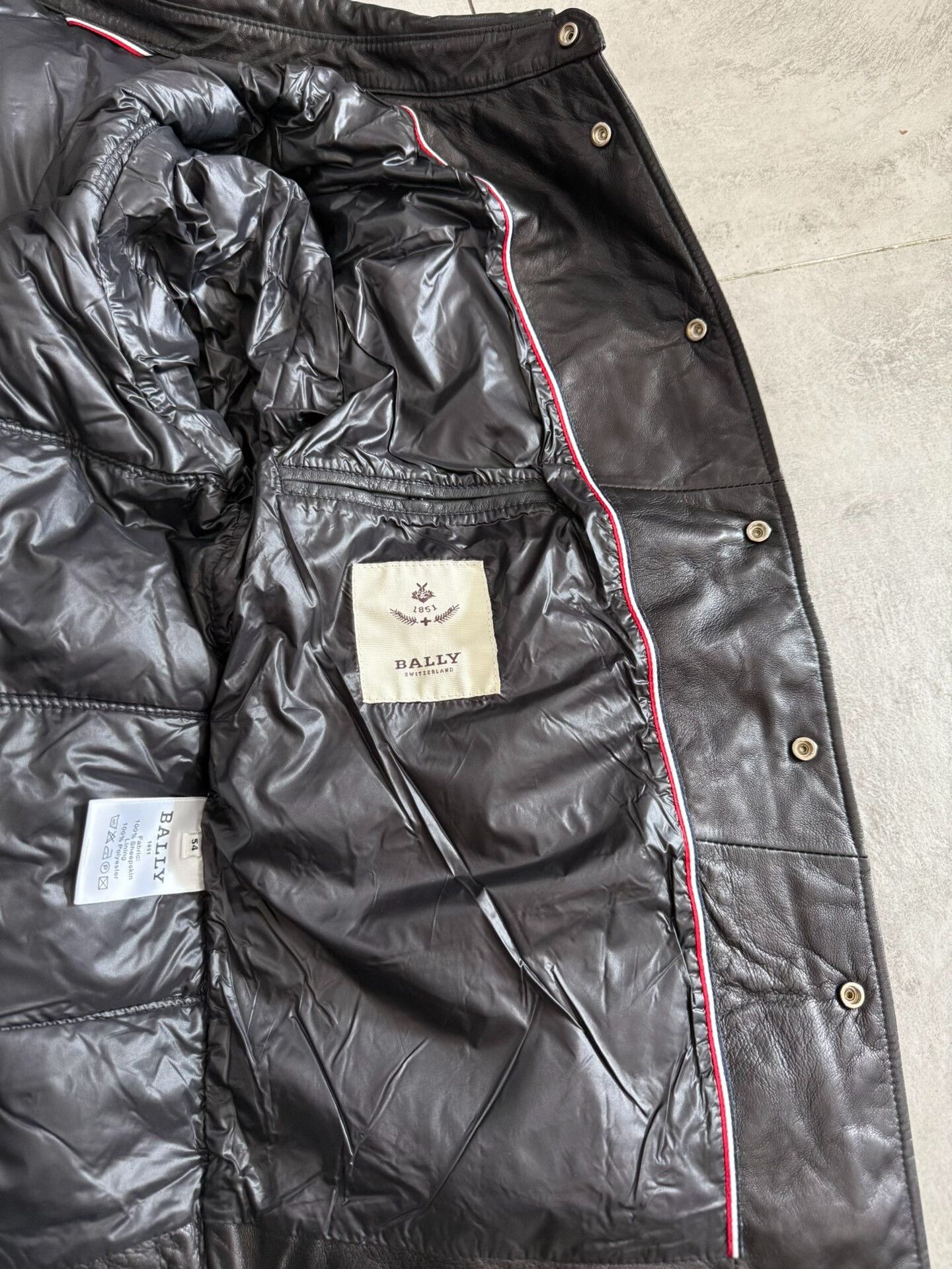 Bally BALLY Leather Down Jacket for Men Size US L / EU 52-54 / 3 - 3 Thumbnail