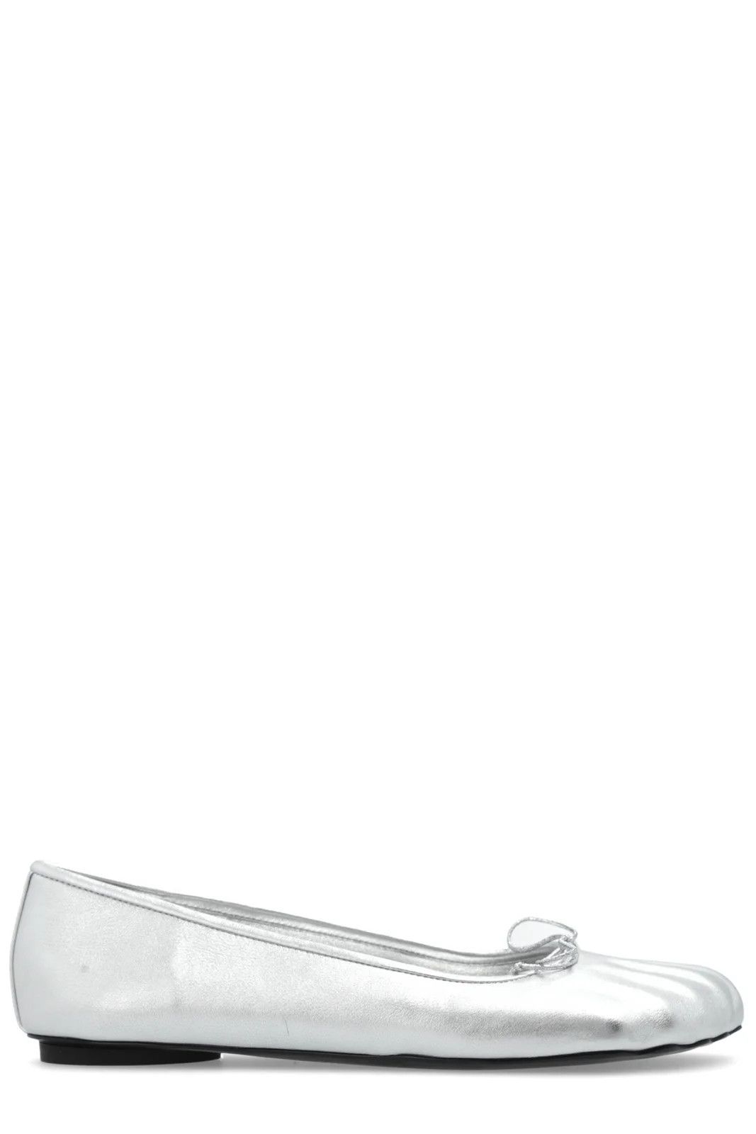 Balenciaga anatomic leather ballet flat shoes in silver Size US 8 / IT 38 - 2 Thumbnail