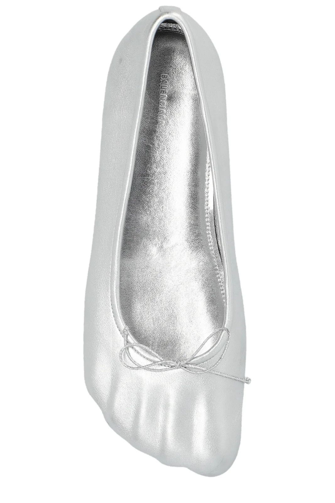 Balenciaga anatomic leather ballet flat shoes in silver Size US 10 / IT 40 - 4 Thumbnail
