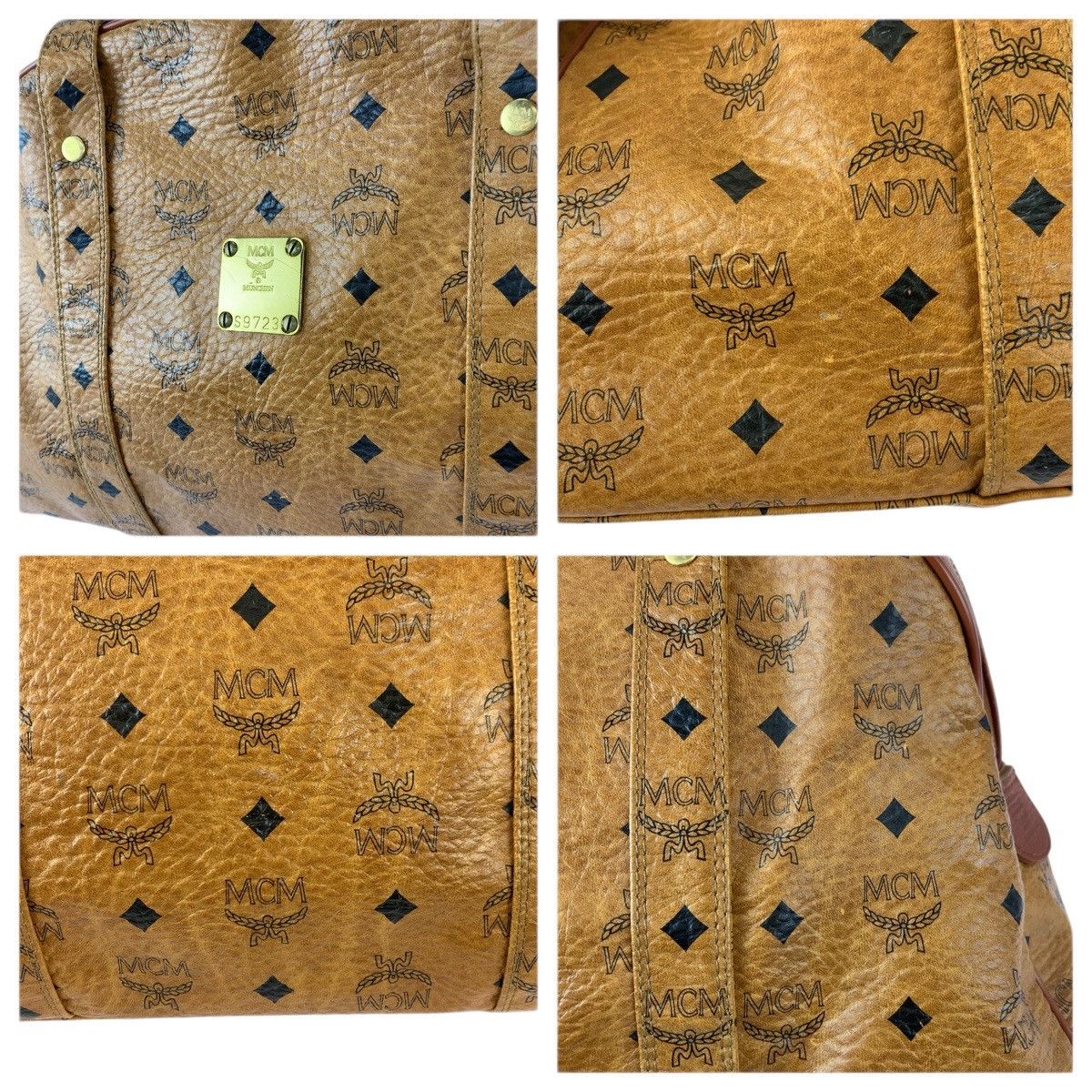MCM MCM Visetos PVC Leather 2way Shoulder Boston Bag Plastic / Synthetic Shoulder Bag DUTY FREE for USA