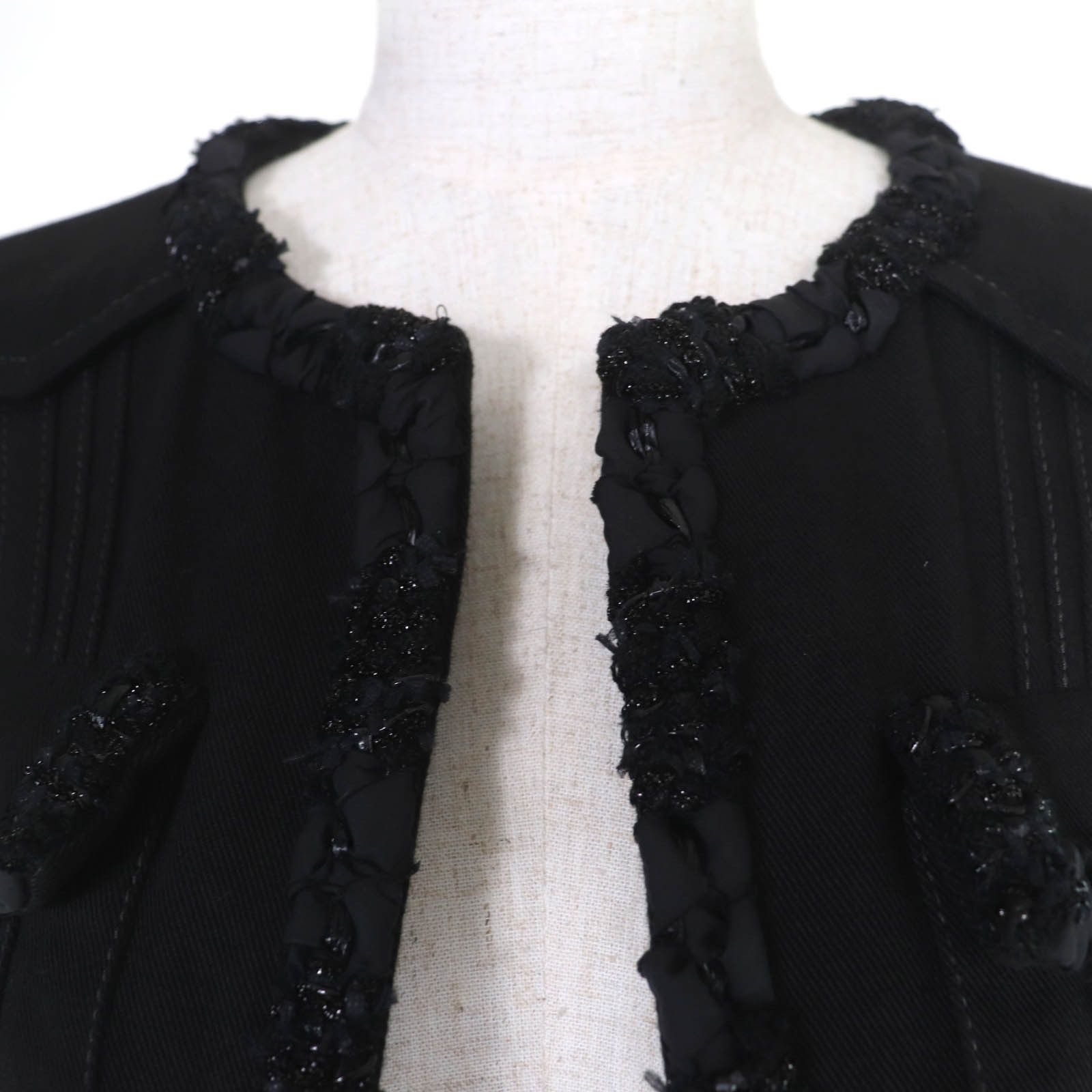 Chanel Chanel CHANEL Denim Cotton Jacket Textile Outerwear P55644 DUTY FREE for USA Size ONE SIZE - 4 Thumbnail