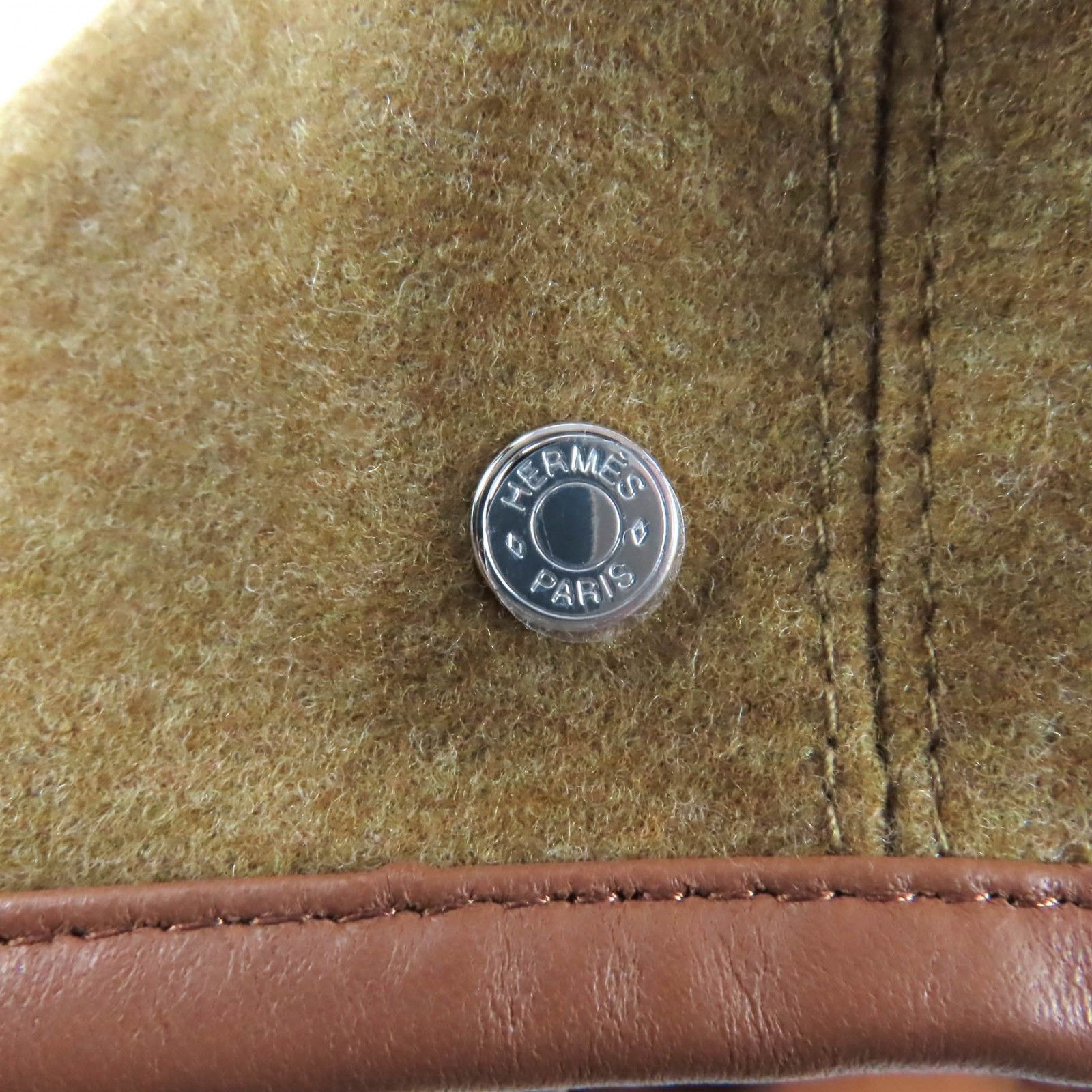 Hermes Hermes Hermès Gabriel Serie Metal Wool Leather Beret 57 Textile Hats DUTY FREE for USA Size ONE SIZE - 5 Thumbnail
