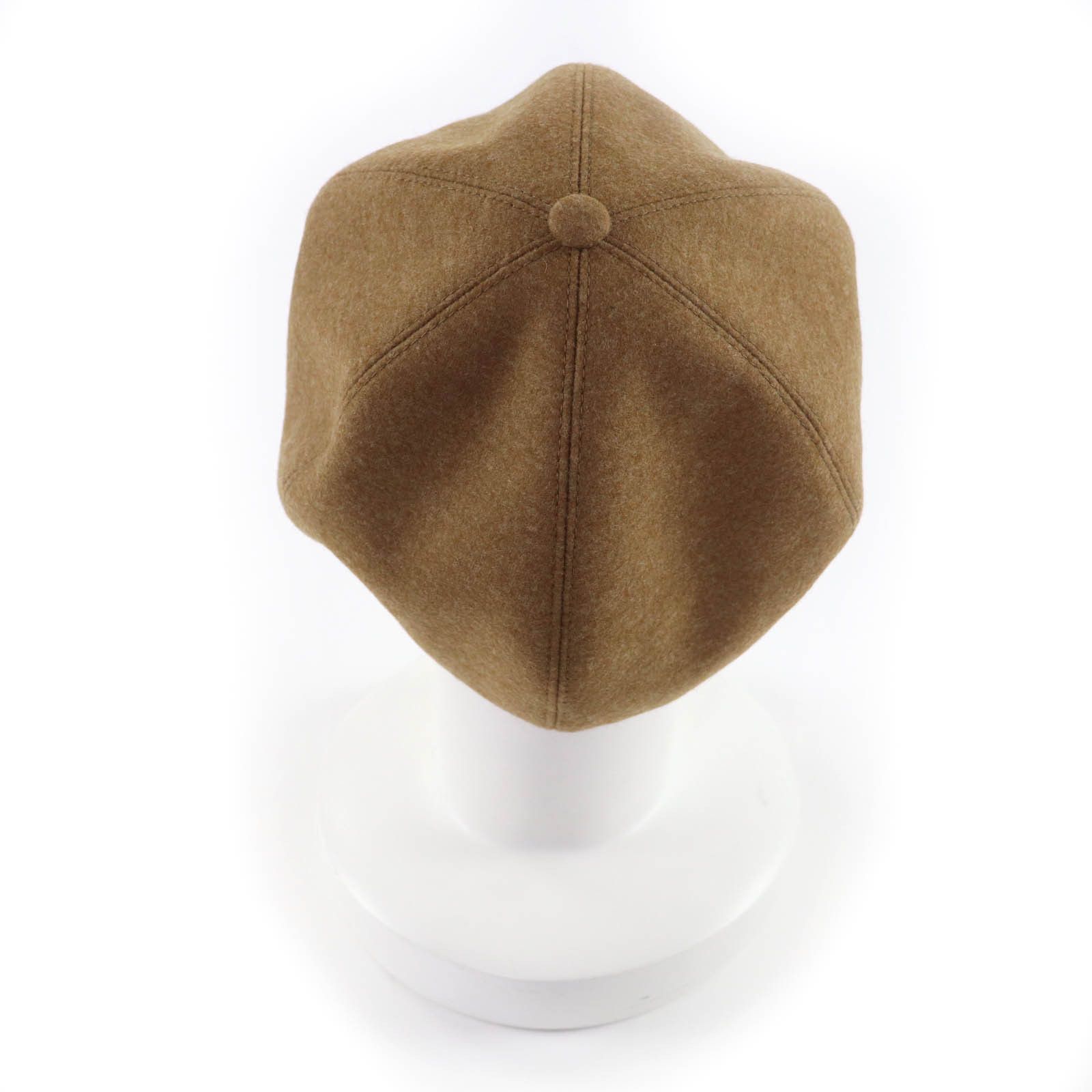 Hermes Hermes Hermès Gabriel Serie Metal Wool Leather Beret 57 Textile Hats DUTY FREE for USA Size ONE SIZE - 3 Thumbnail
