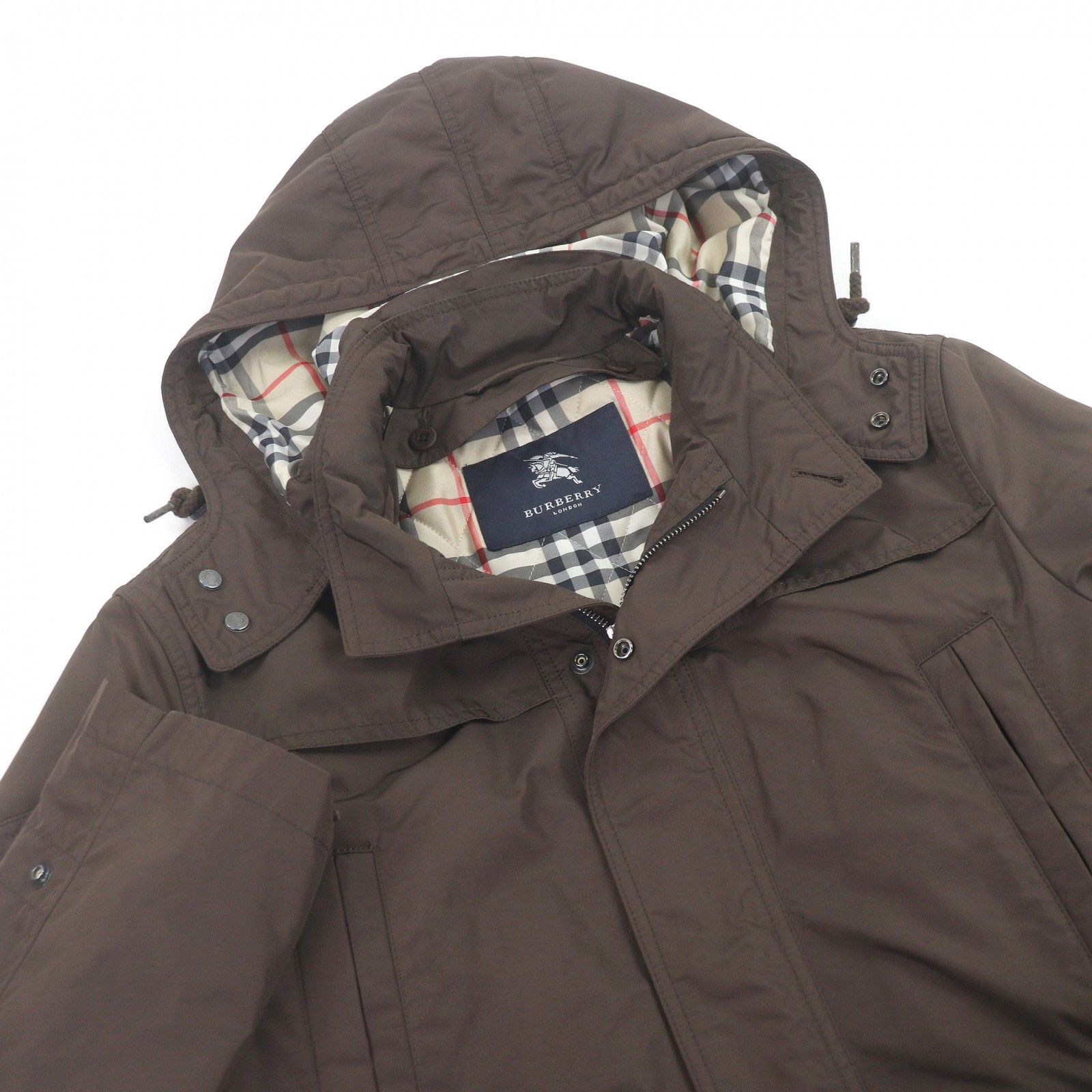 Burberry Burberry Burberry London Nylon Leather Hooded Jacket Textile Outerwear DUTY FREE for USA Size ONE SIZE - 2 Thumbnail