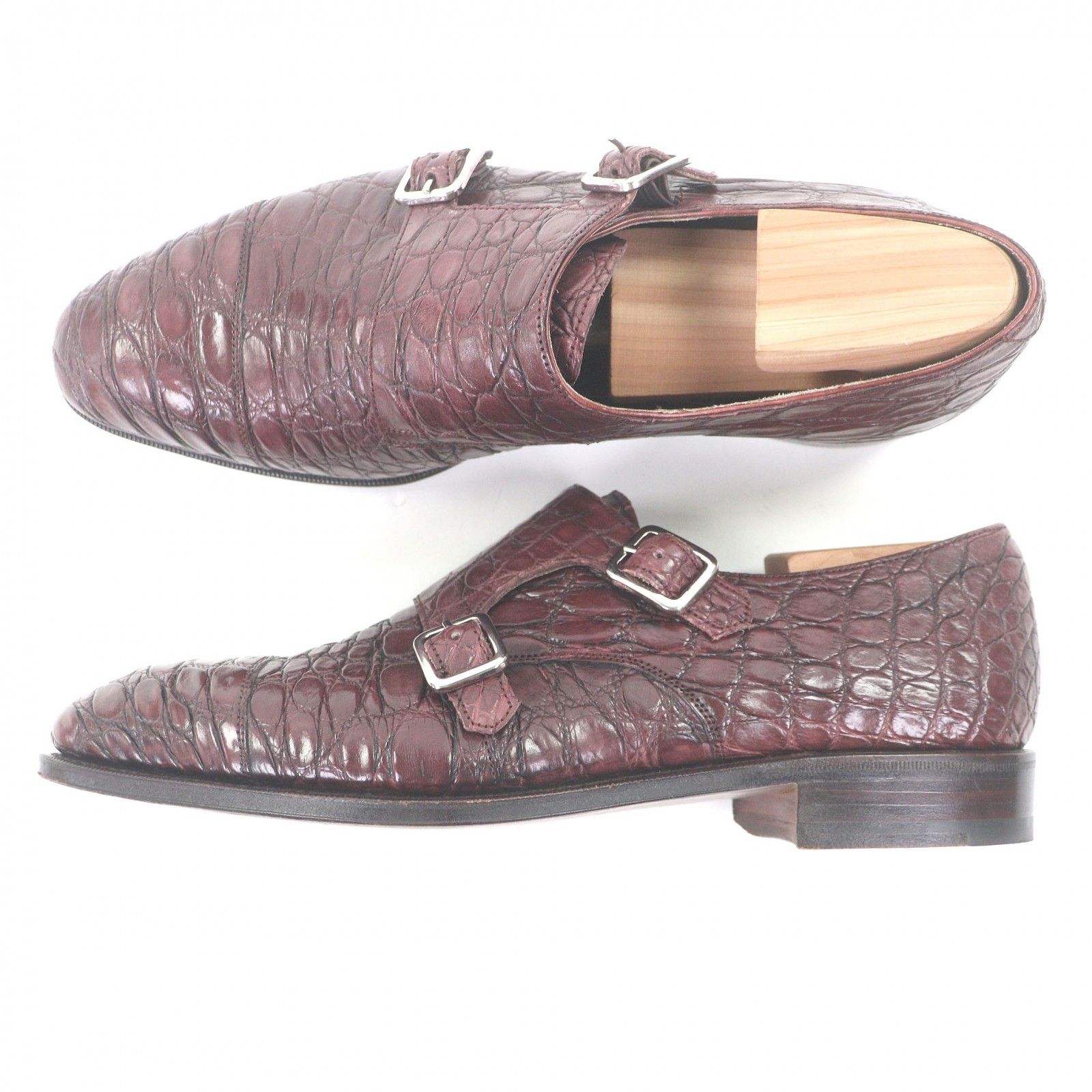 Other Other CARMINA Crocodile Goodyear Double Monk Strap Dress Shoes Leather Shoes DUTY FREE for USA Size ONE SIZE - 3 Thumbnail