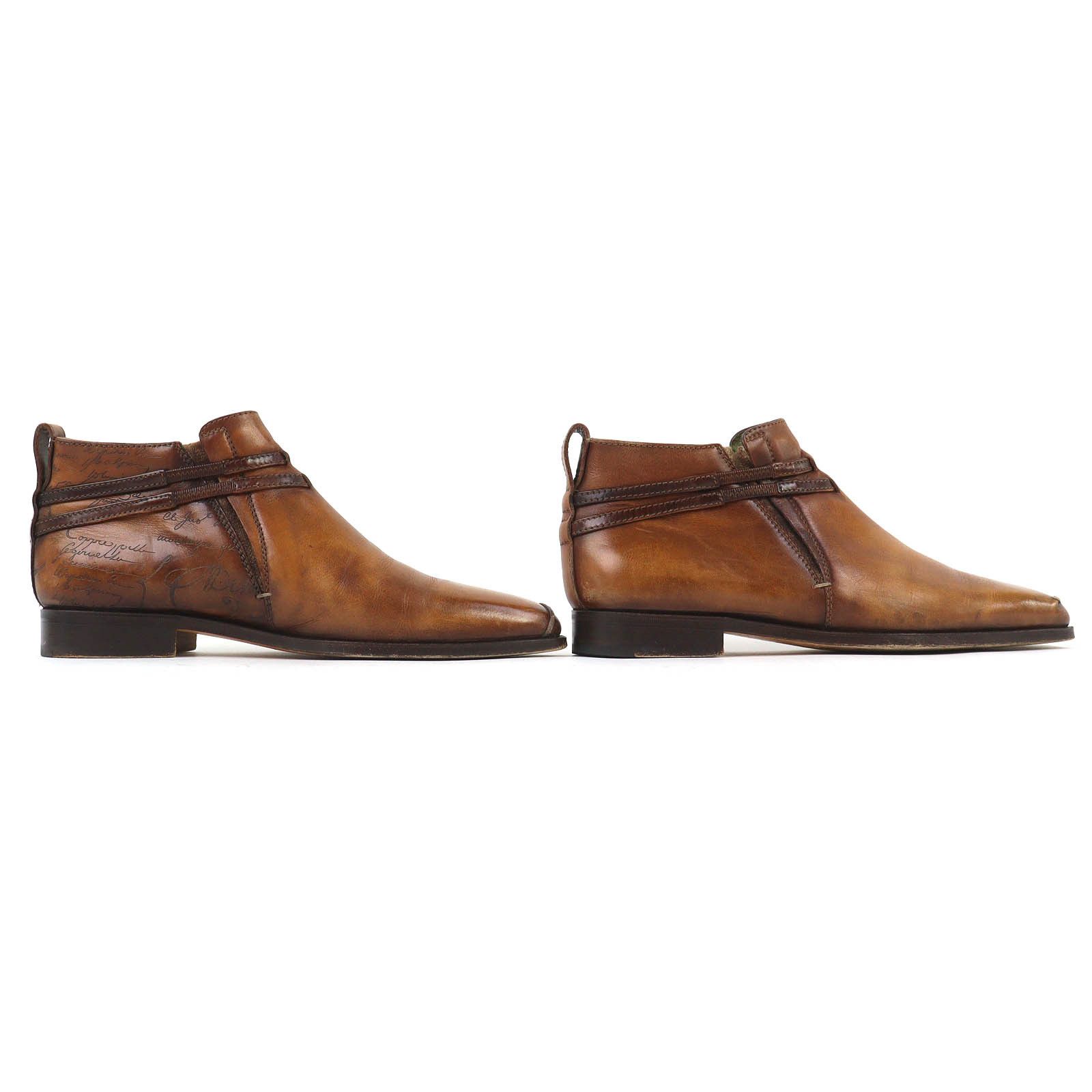 Berluti Berluti Berluti Olga Period Scars Calligraphy Demesure Leather Ankle Boots Leather Shoes DUTY FREE for USA Size ONE SIZE - 3 Thumbnail