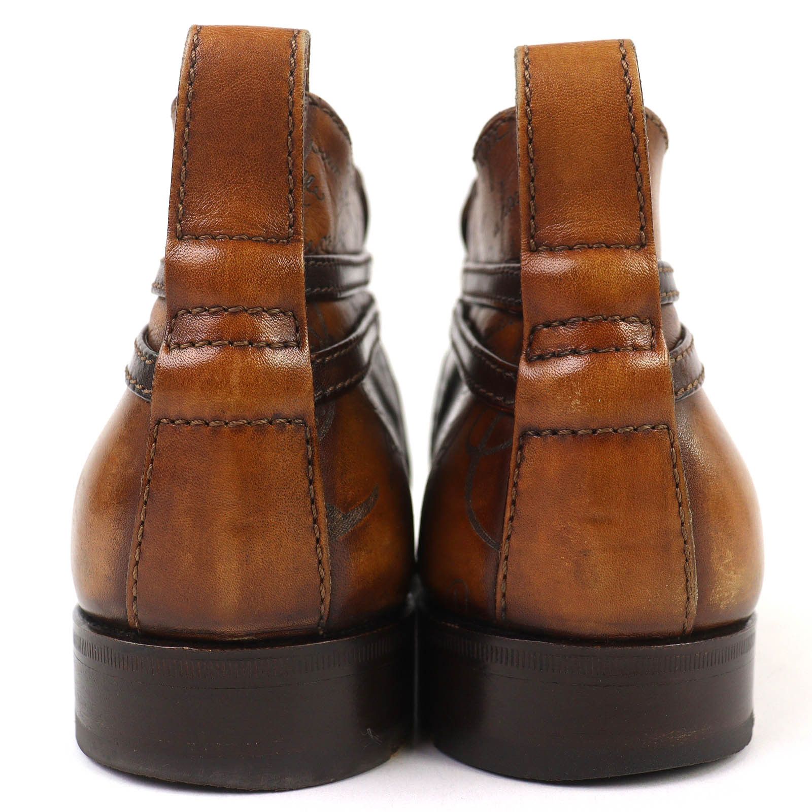 Berluti Berluti Berluti Olga Period Scars Calligraphy Demesure Leather Ankle Boots Leather Shoes DUTY FREE for USA Size ONE SIZE - 4 Thumbnail