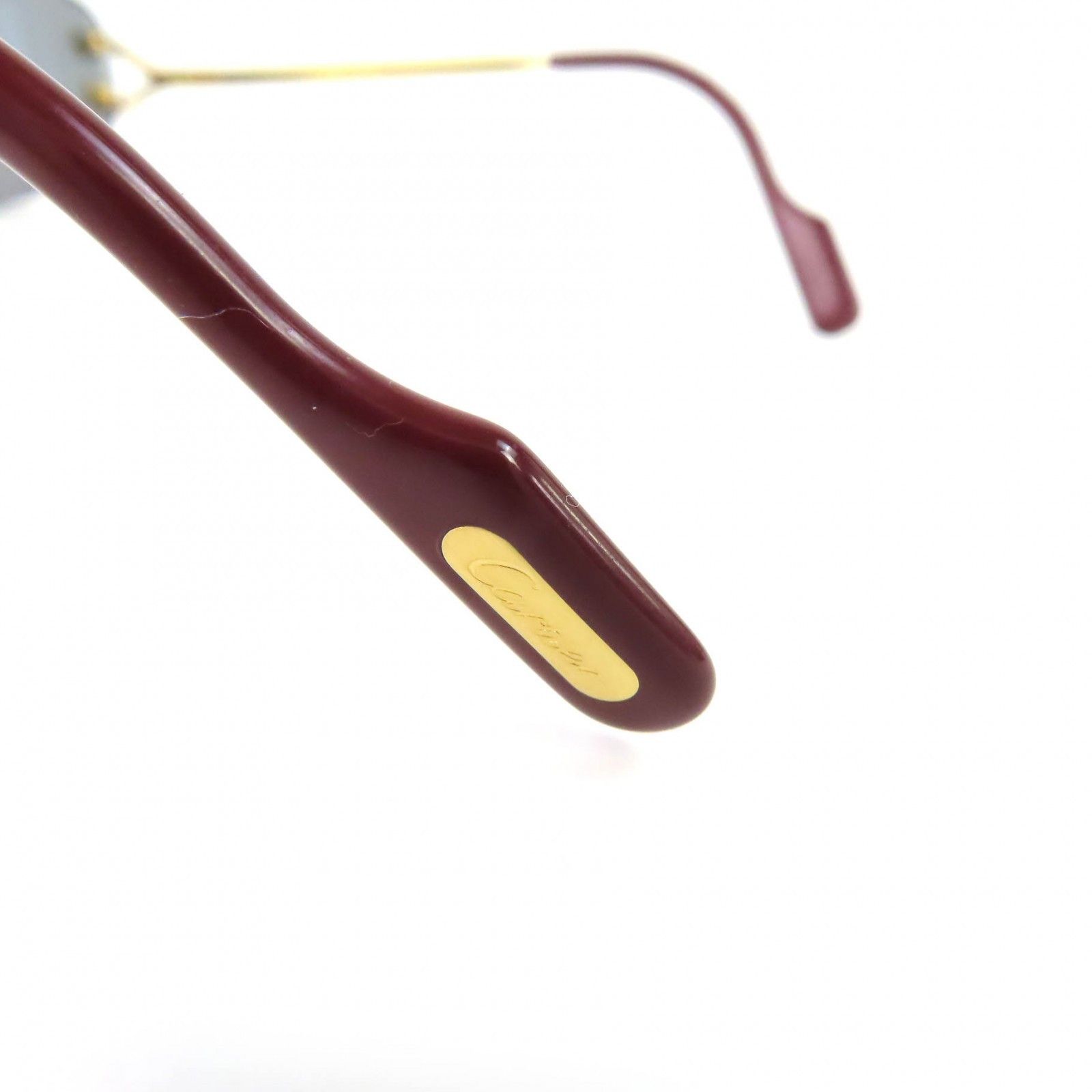 Cartier Cartier Cartier 2C Decor Two-Point Rimless Sunglasses Metal Sunglasses DUTY FREE for USA Size ONE SIZE - 9 Thumbnail