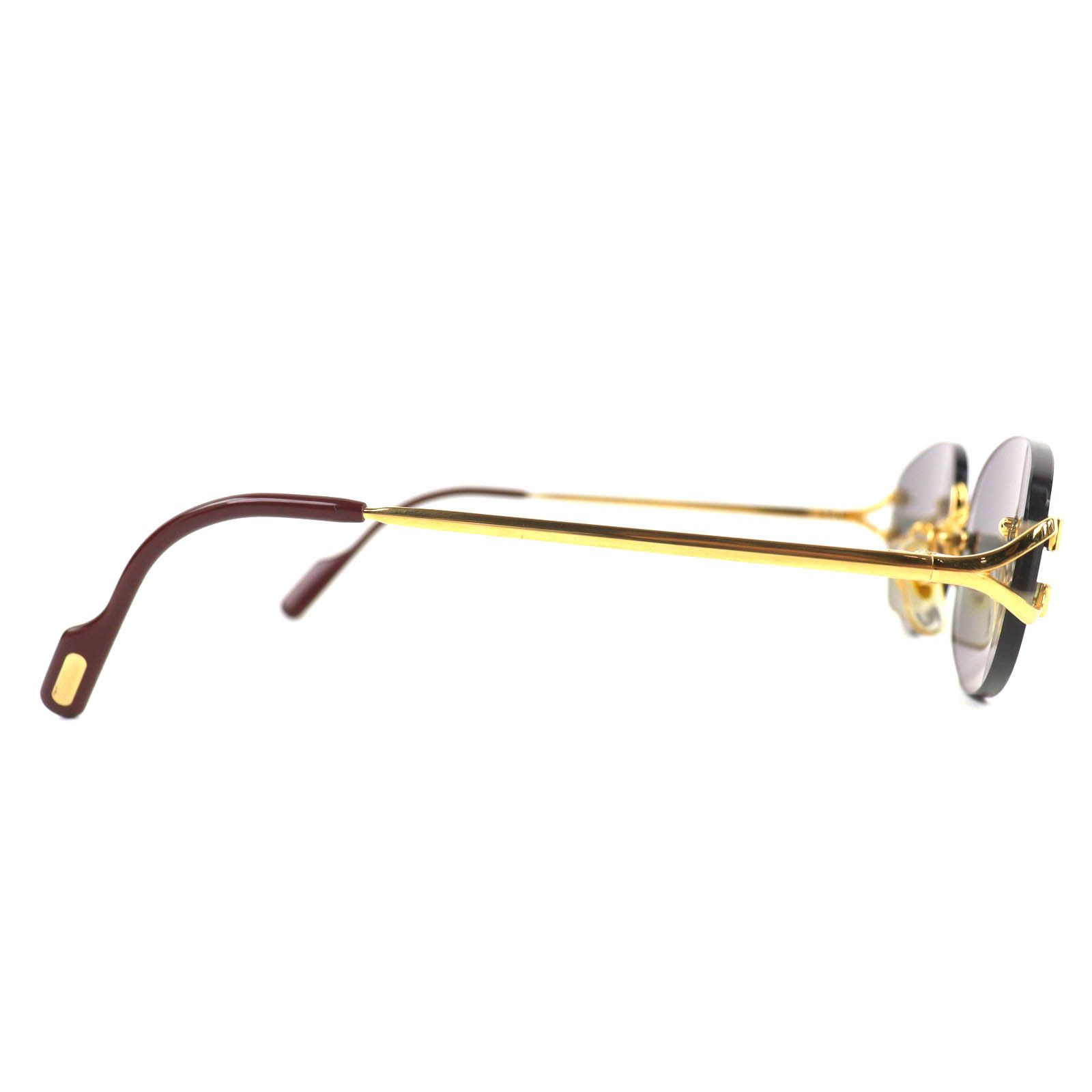 Cartier Cartier Cartier 2C Decor Two-Point Rimless Sunglasses Metal Sunglasses DUTY FREE for USA Size ONE SIZE - 5 Thumbnail
