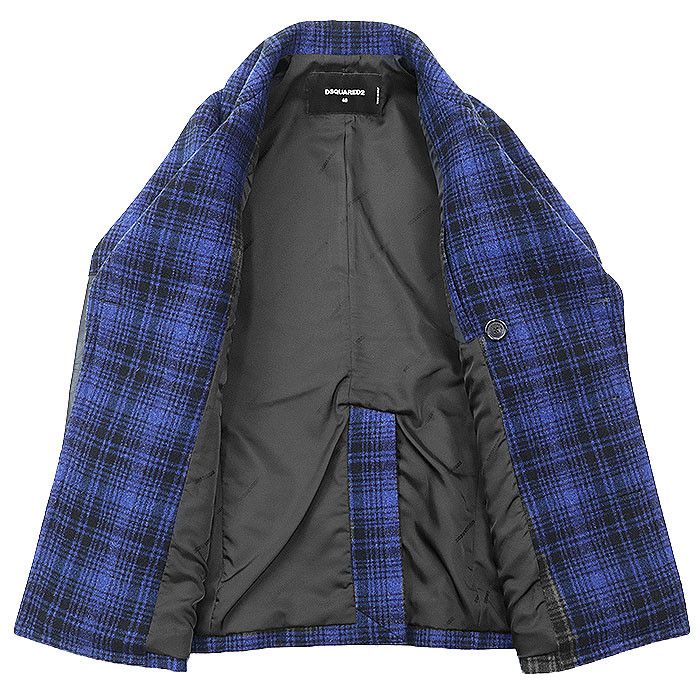 Dsquared2 Dsquared2 DSQUARED2 P Coat Wool Cow Leather Coat Textile Outerwear DUTY FREE for USA Size ONE SIZE - 8 Thumbnail