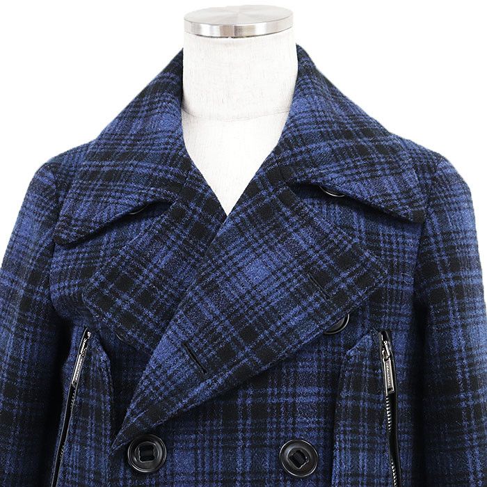 Dsquared2 Dsquared2 DSQUARED2 P Coat Wool Cow Leather Coat Textile Outerwear DUTY FREE for USA Size ONE SIZE - 2 Thumbnail