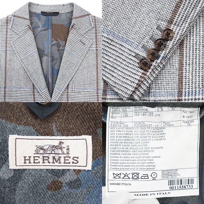 Hermes Hermes Hermès 46 Wool Silk Cashmere Tailored Jacket Textile Outerwear DUTY FREE for USA Size ONE SIZE - 10 Thumbnail