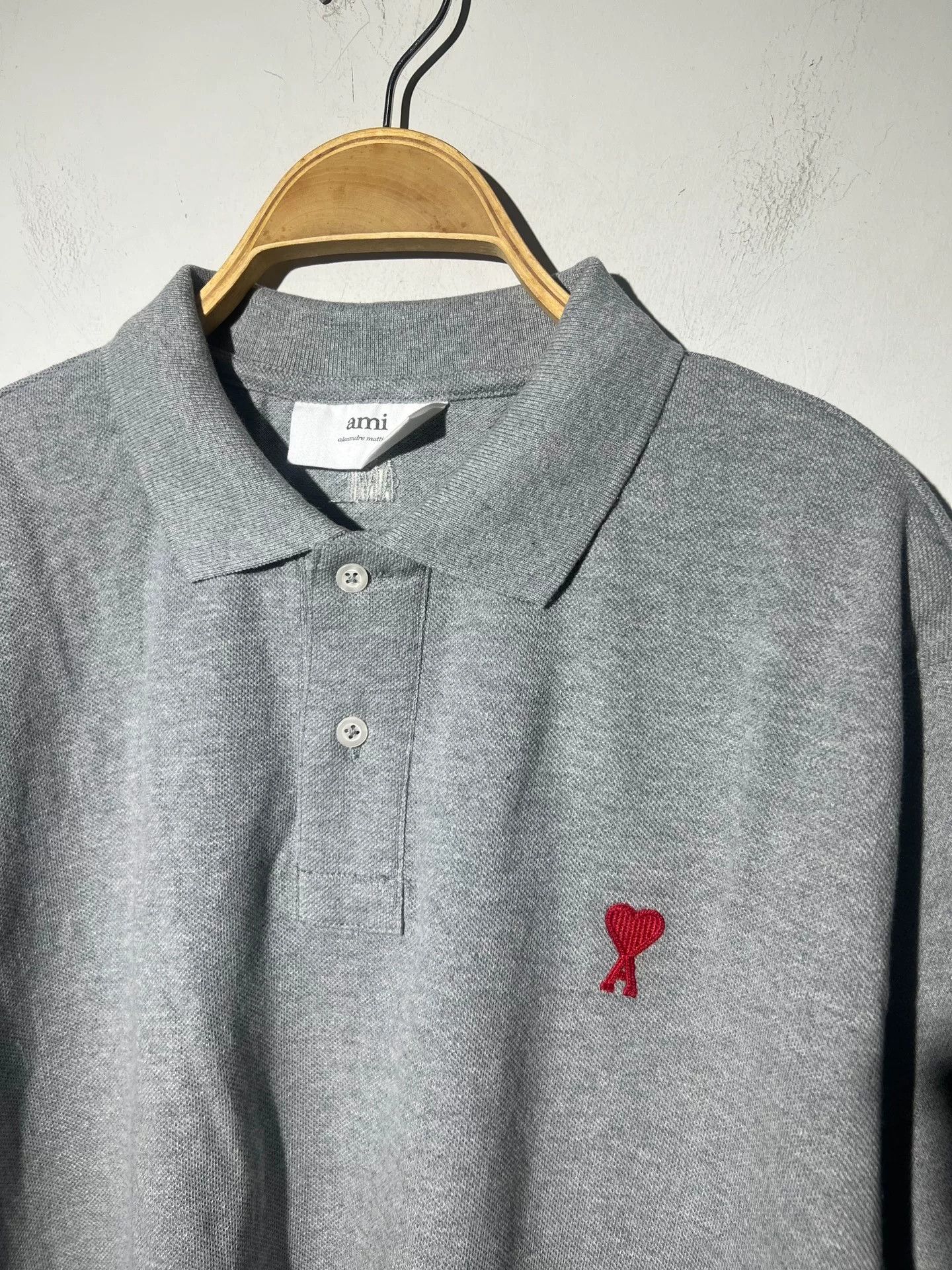 AMI AMi Men's Classic Polo Shirt Size US L / EU 52-54 / 3 - 3 Thumbnail