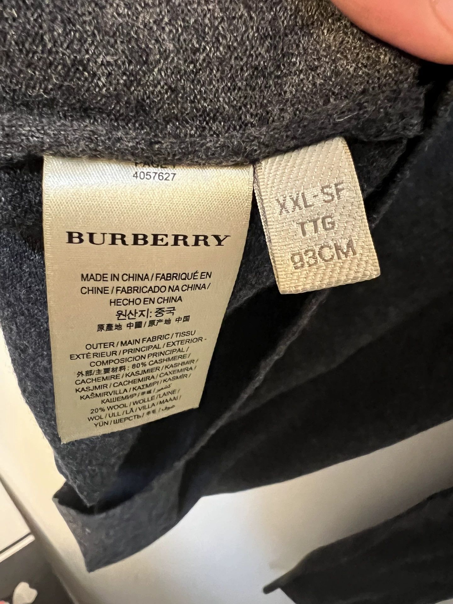 Burberry Burberry Men's Wool Cashmere Sweater Size US S / EU 44-46 / 1 - 6 Thumbnail