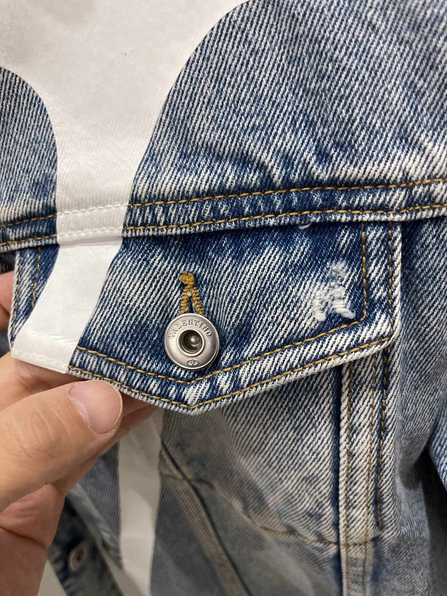 Valentino Valentino VLogo Signature Denim Jacket Size US M / EU 48-50 / 2 - 5 Thumbnail