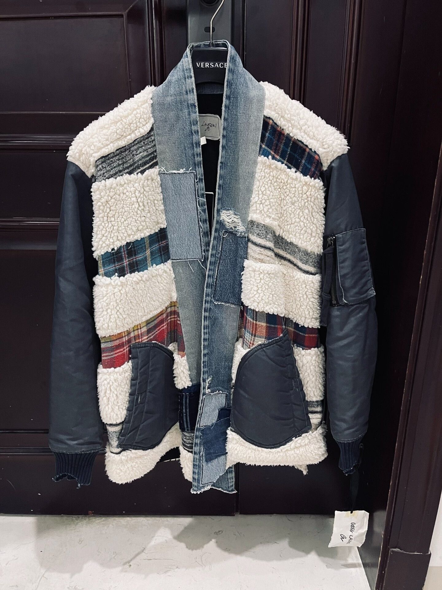 Greg Lauren Greg Lauren Shearling Patchwork Robe Size US XS / EU 42 / 0 - 2 Thumbnail