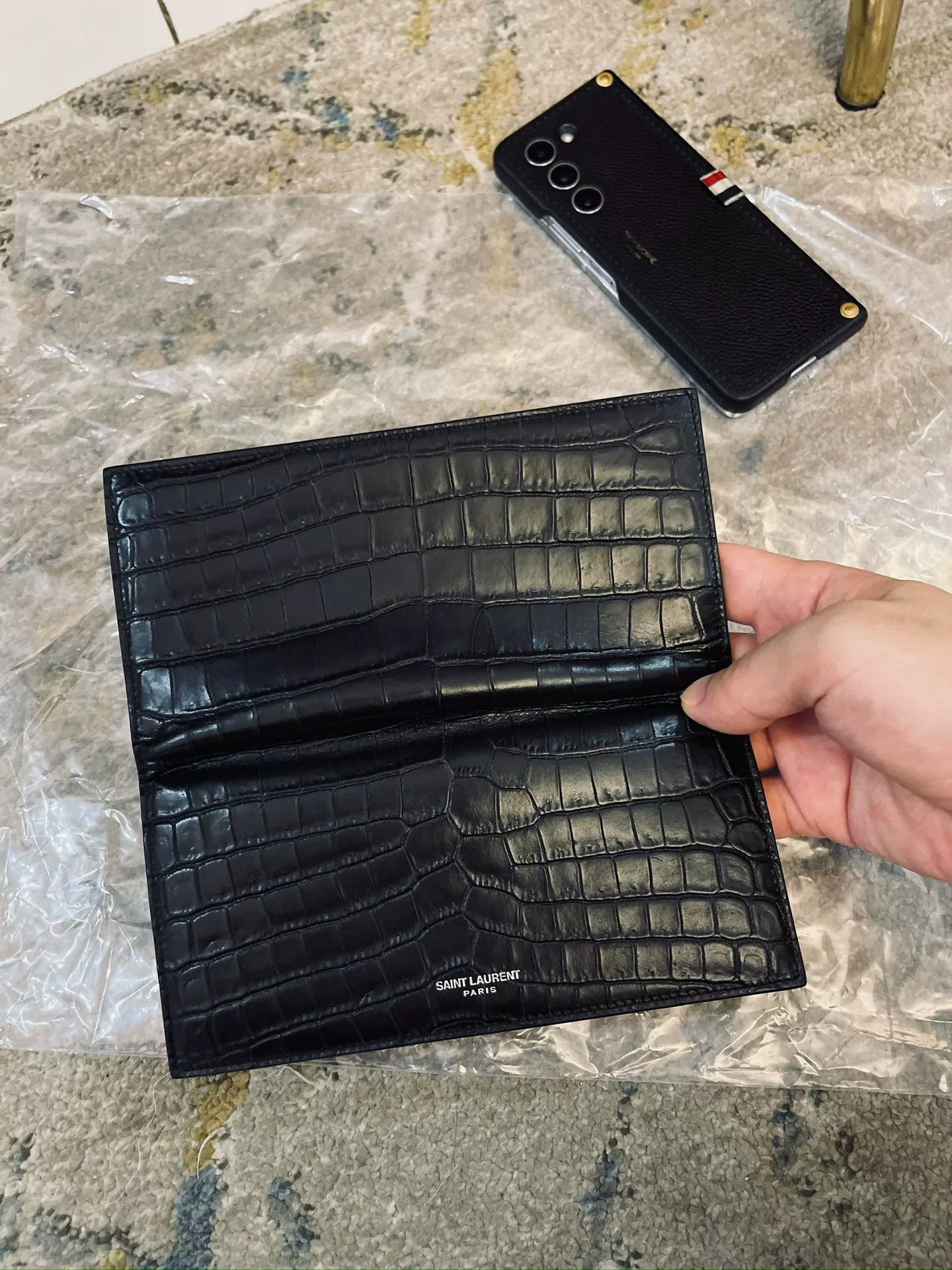 Yves Saint Laurent Saint Laurent Crocodile Long Wallet Size ONE SIZE - 2 Thumbnail