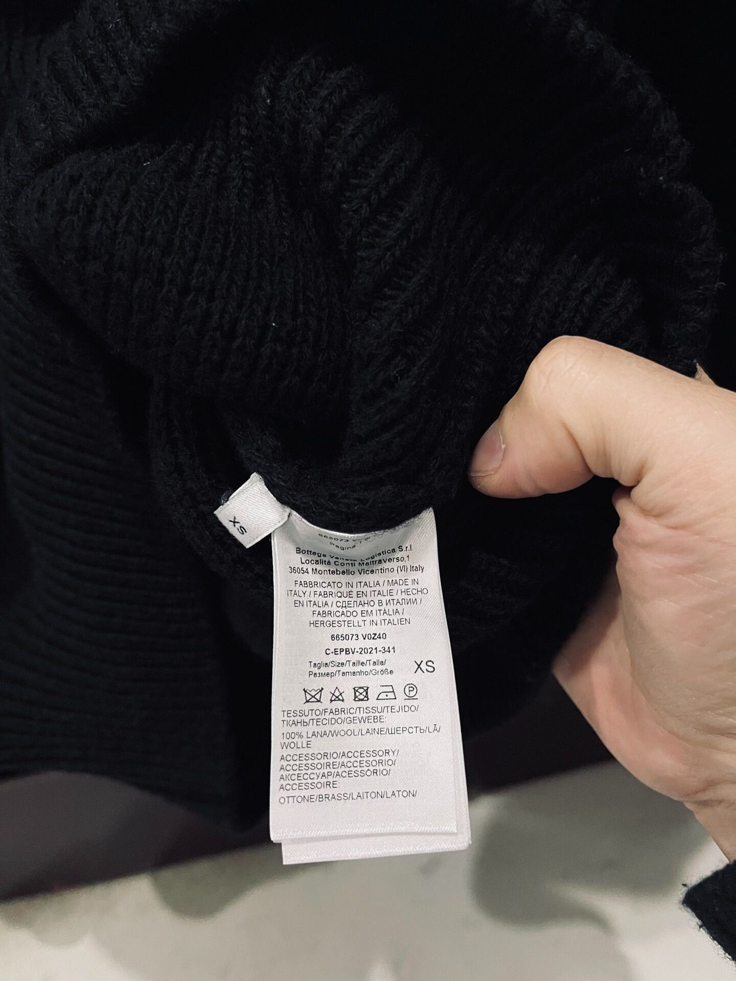 Bottega Veneta Bottega Veneta Black Wool Sweater Size XS / US 0-2 / IT 36-38 - 4 Thumbnail