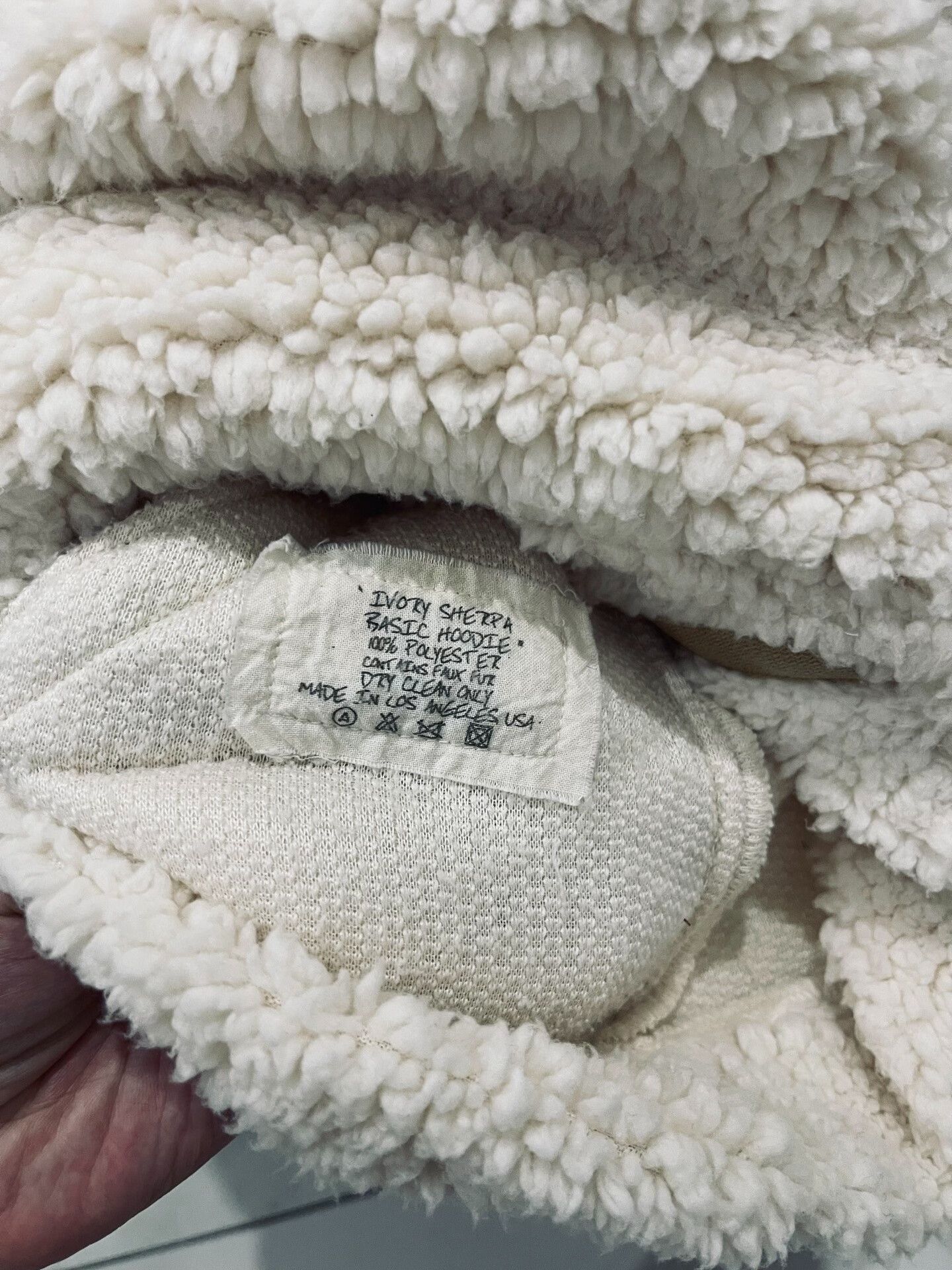 Greg Lauren GREG LAUREN Ivory Hooded Sweatshirt Size US M / EU 48-50 / 2 - 3 Thumbnail