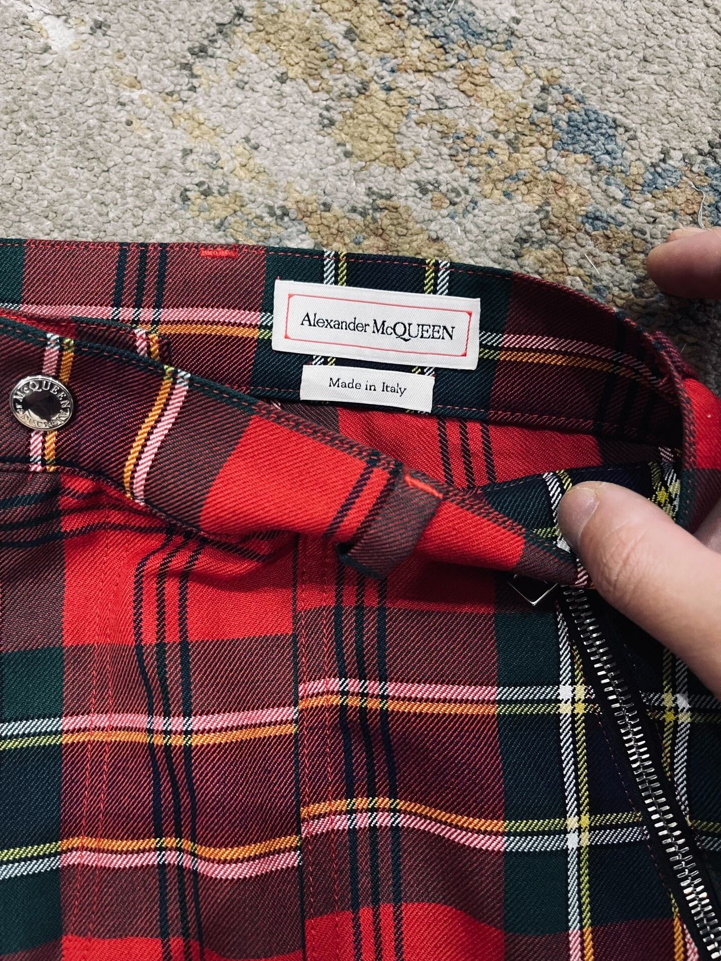 Alexander McQueen Alexander McQueen Plaid Multi-Zip Trousers Size US 30 / EU 46 - 3 Thumbnail