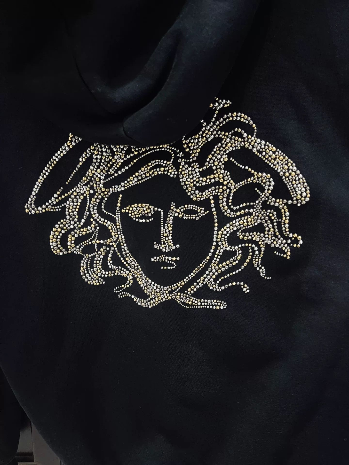Versace Versace Black Hooded Sweatshirt with Medusa Size XS / US 0-2 / IT 36-38 - 6 Thumbnail
