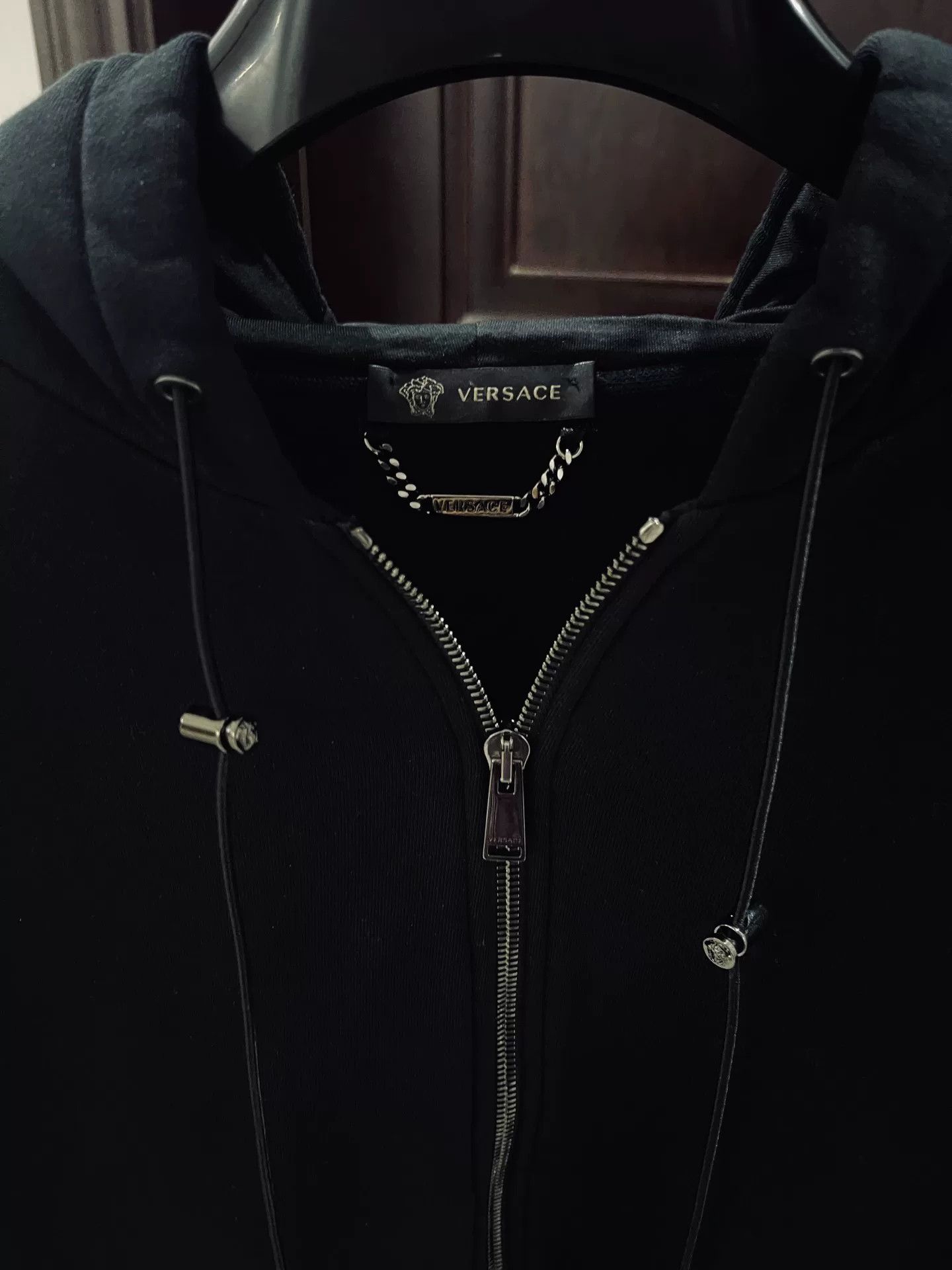 Versace Versace Black Hooded Sweatshirt with Medusa Size XS / US 0-2 / IT 36-38 - 3 Thumbnail