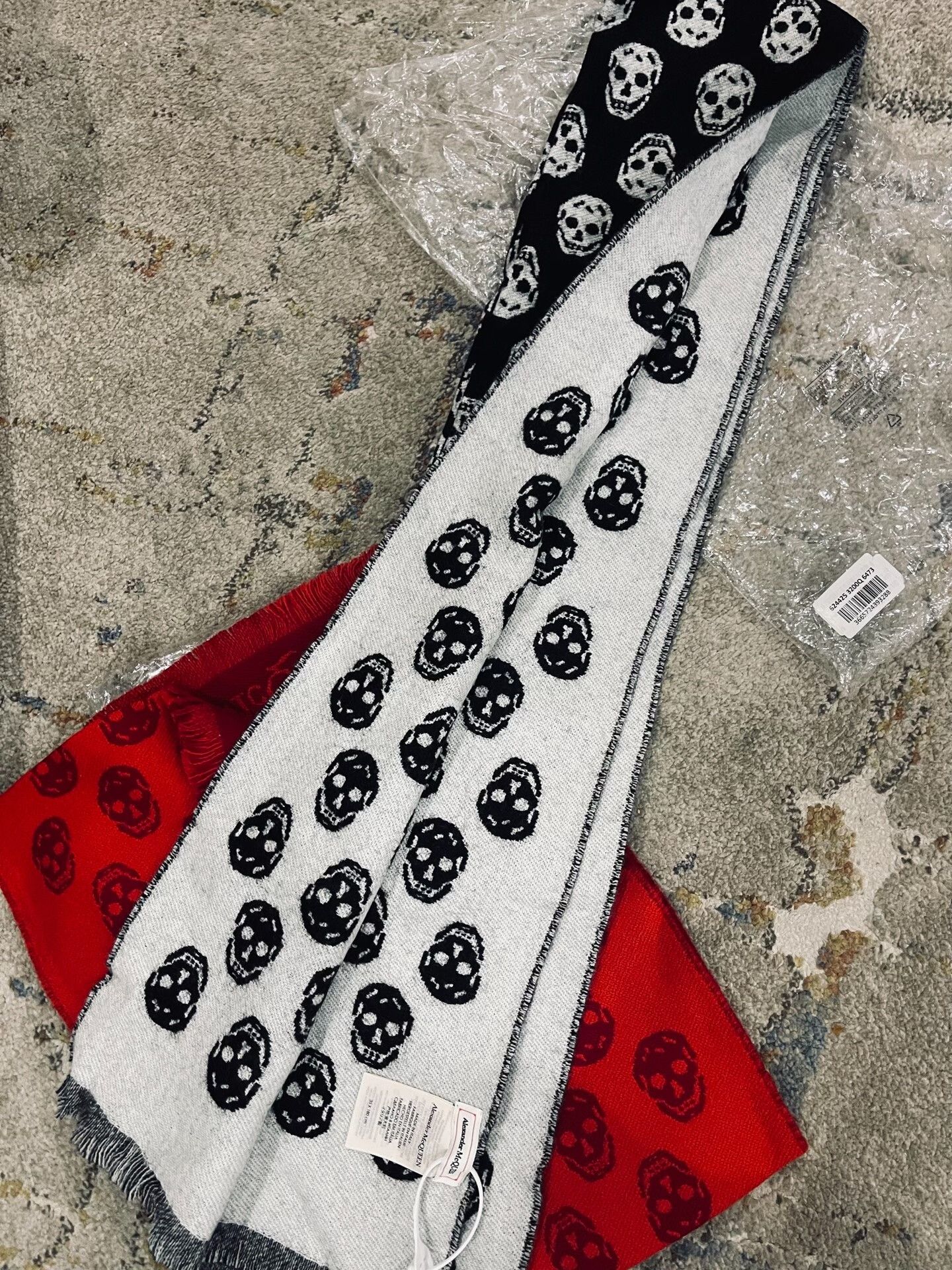 Alexander McQueen Alexander McQueen Skull Cashmere Scarf Size ONE SIZE - 2 Thumbnail