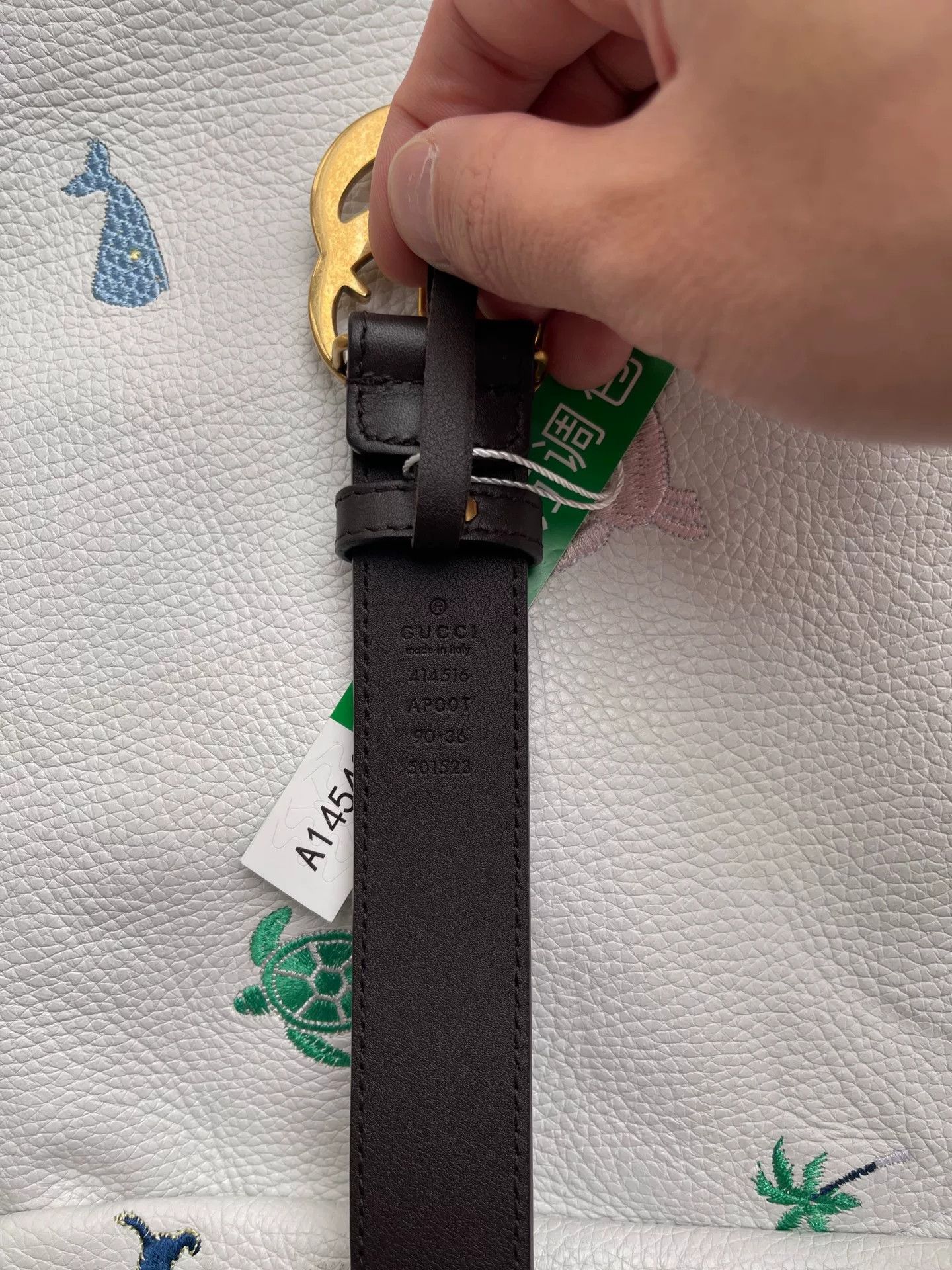 Gucci Gucci Double G Leather Belt for Men Size ONE SIZE - 5 Thumbnail