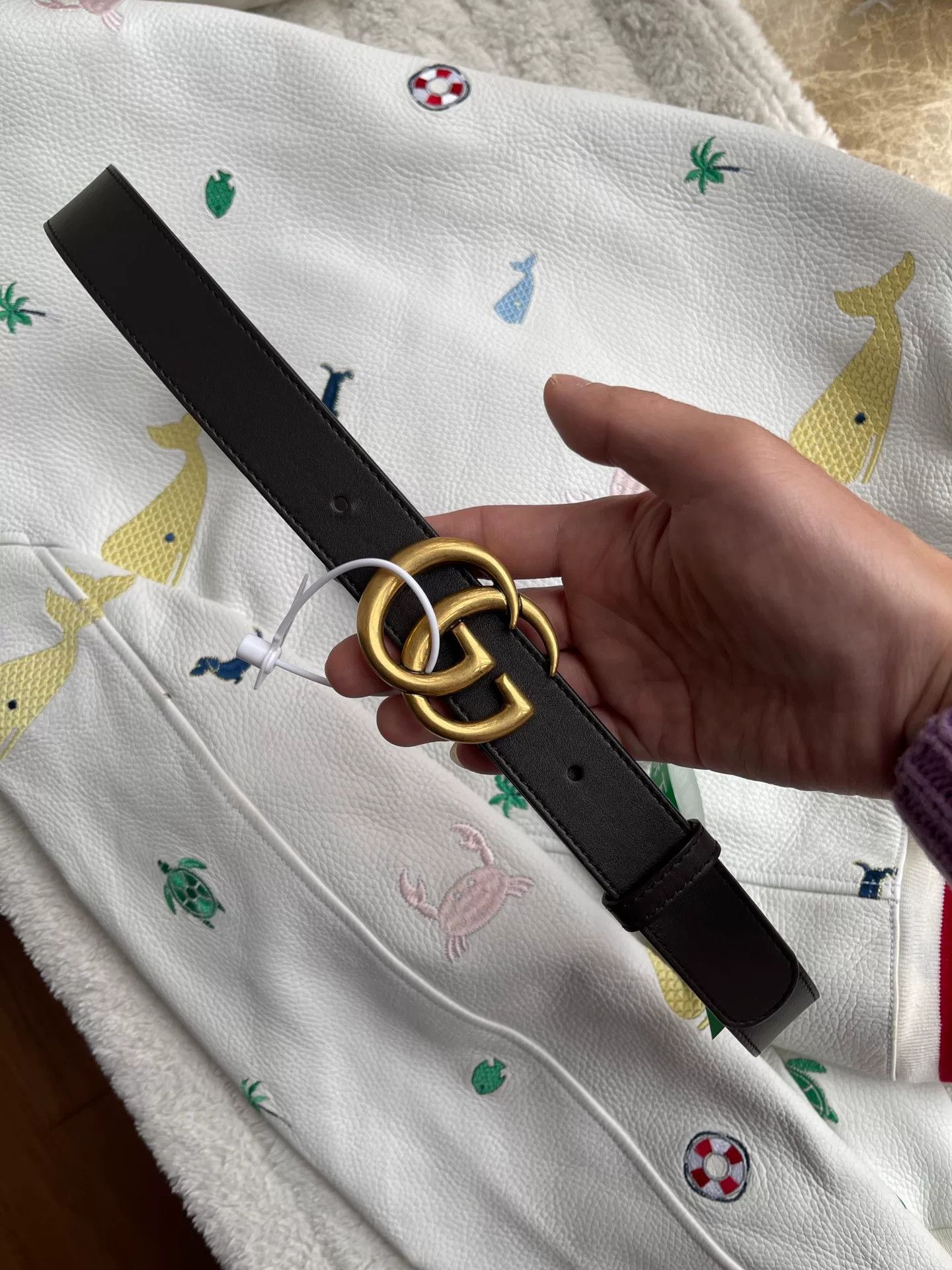 Gucci Gucci Double G Leather Belt for Men Size ONE SIZE - 2 Thumbnail