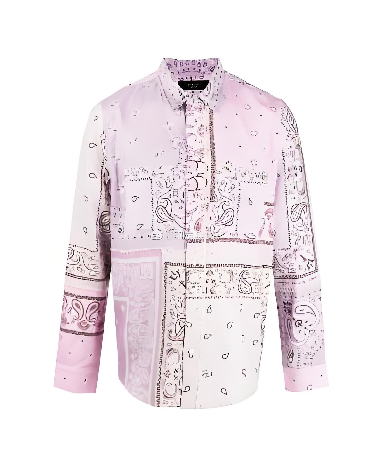 Amiri AMIRI Pink Embroidered Casual Shirt Size US L / EU 52-54 / 3 - 6 Thumbnail